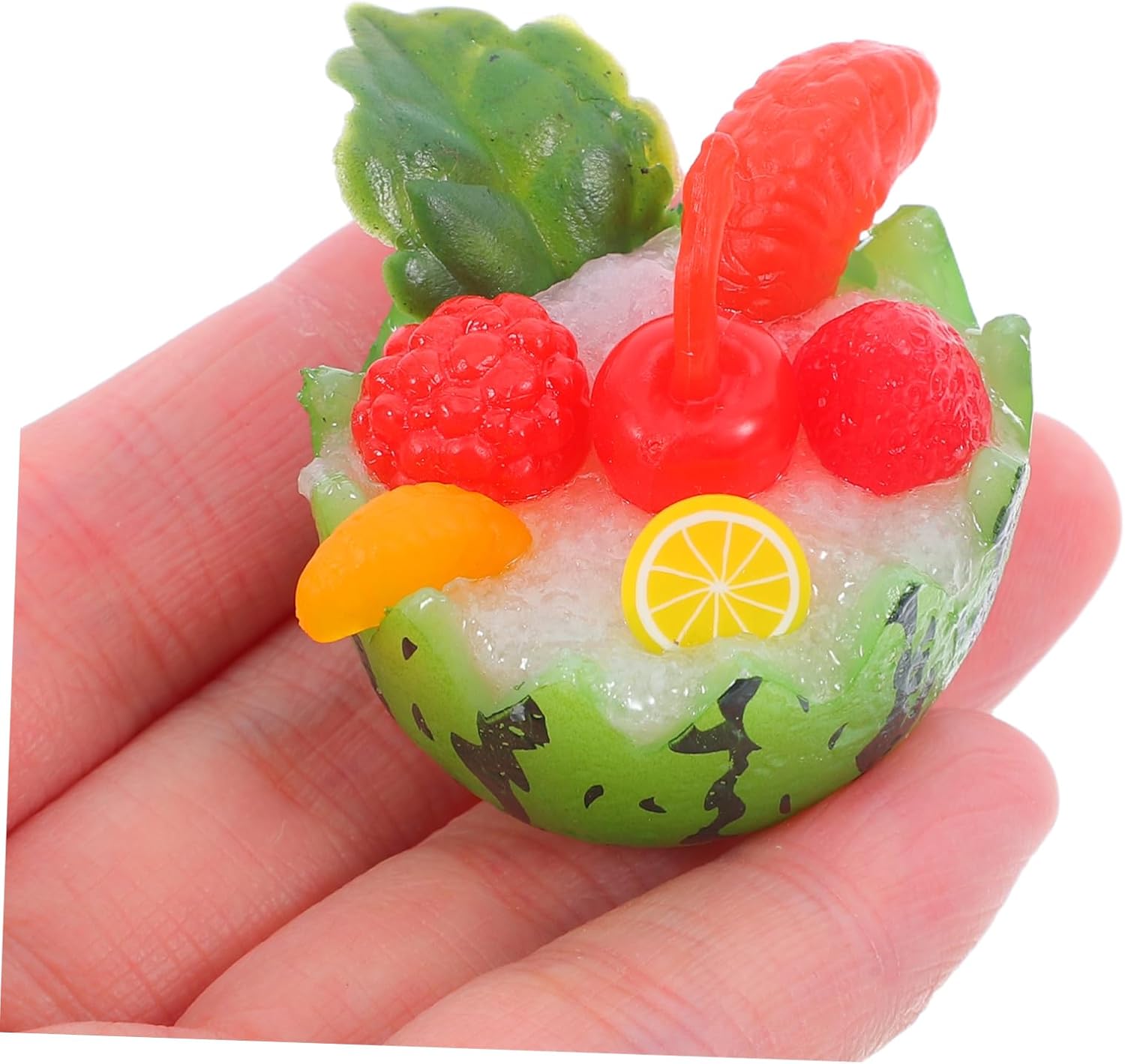 Garneck 5pcs Mini Realistic Watermelon Bowl Artificial Fruit