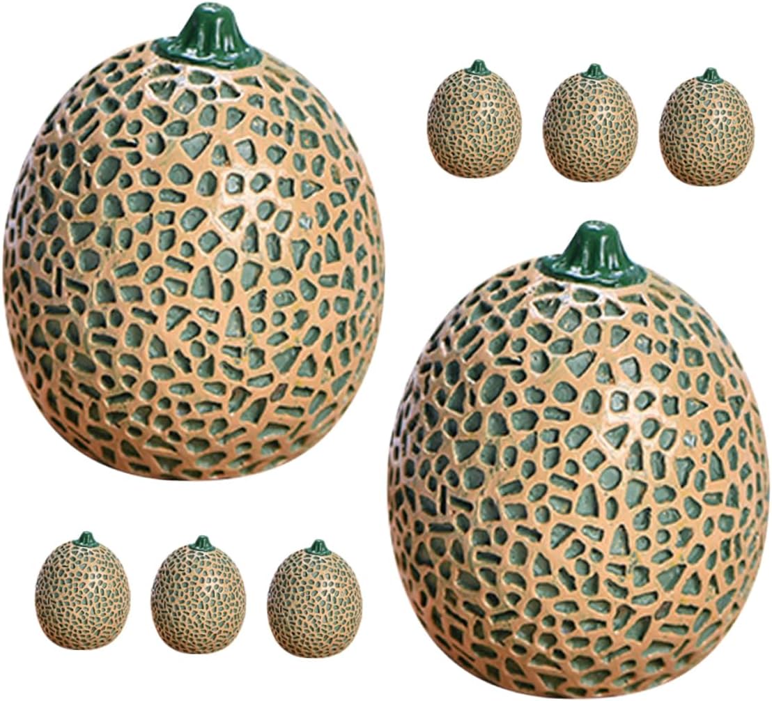 8PCS Unique Decorative Artificial Cantaloupe Props for Home
