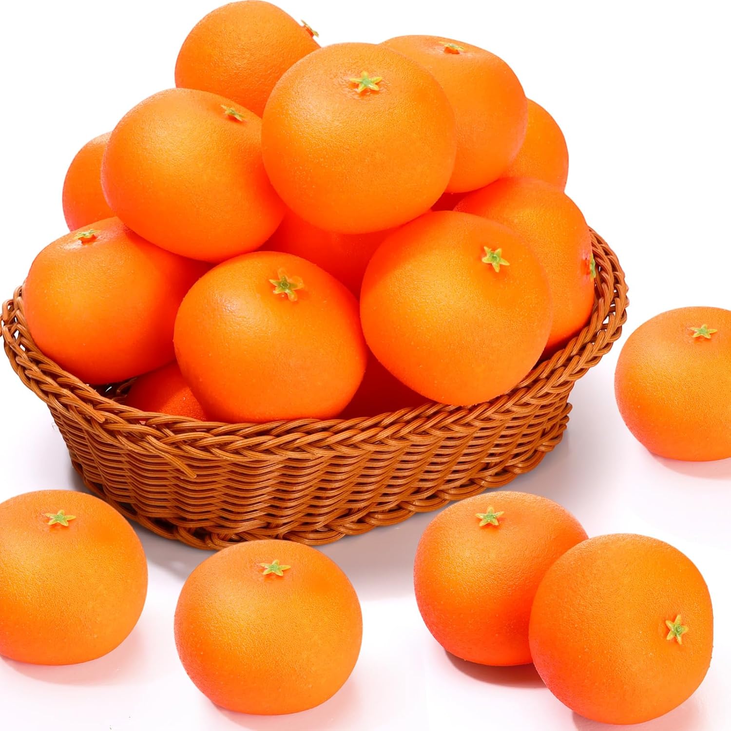 24 Pcs Fake Oranges Artificial Fruits for Home Decoration