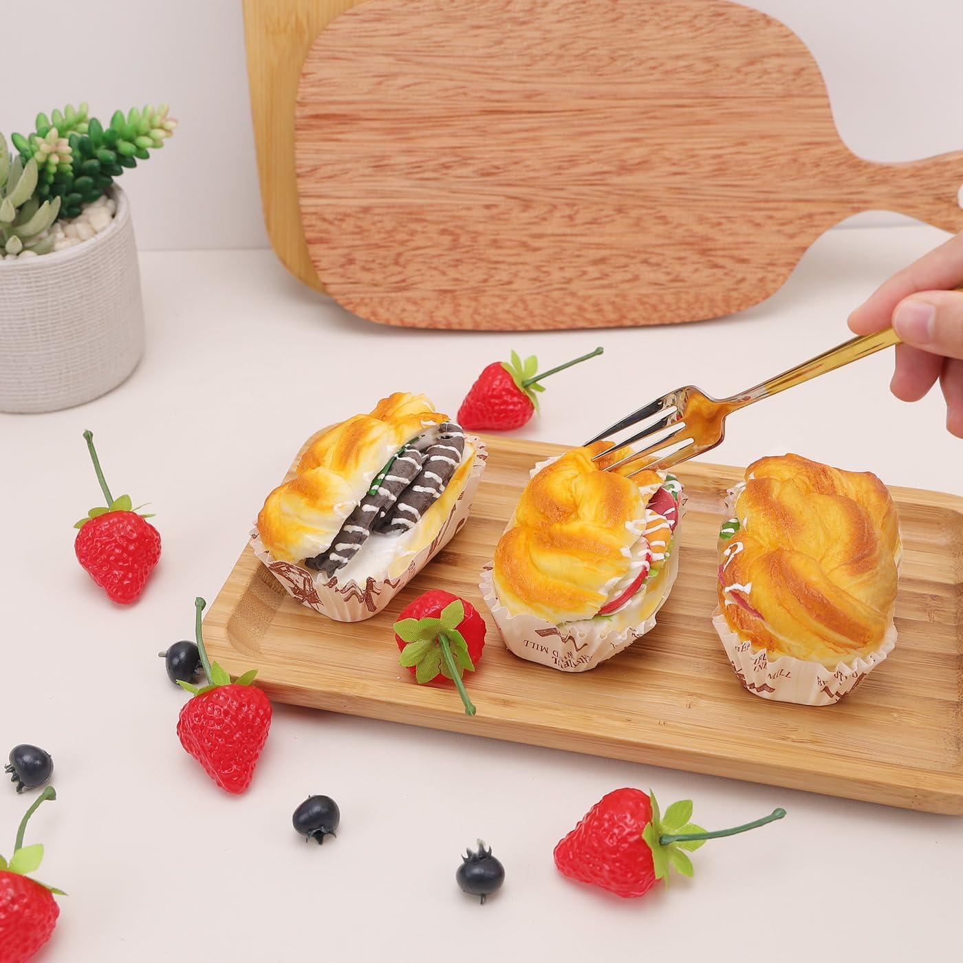 Woration 18pcs Artificial Fruit Set for Display and Photography