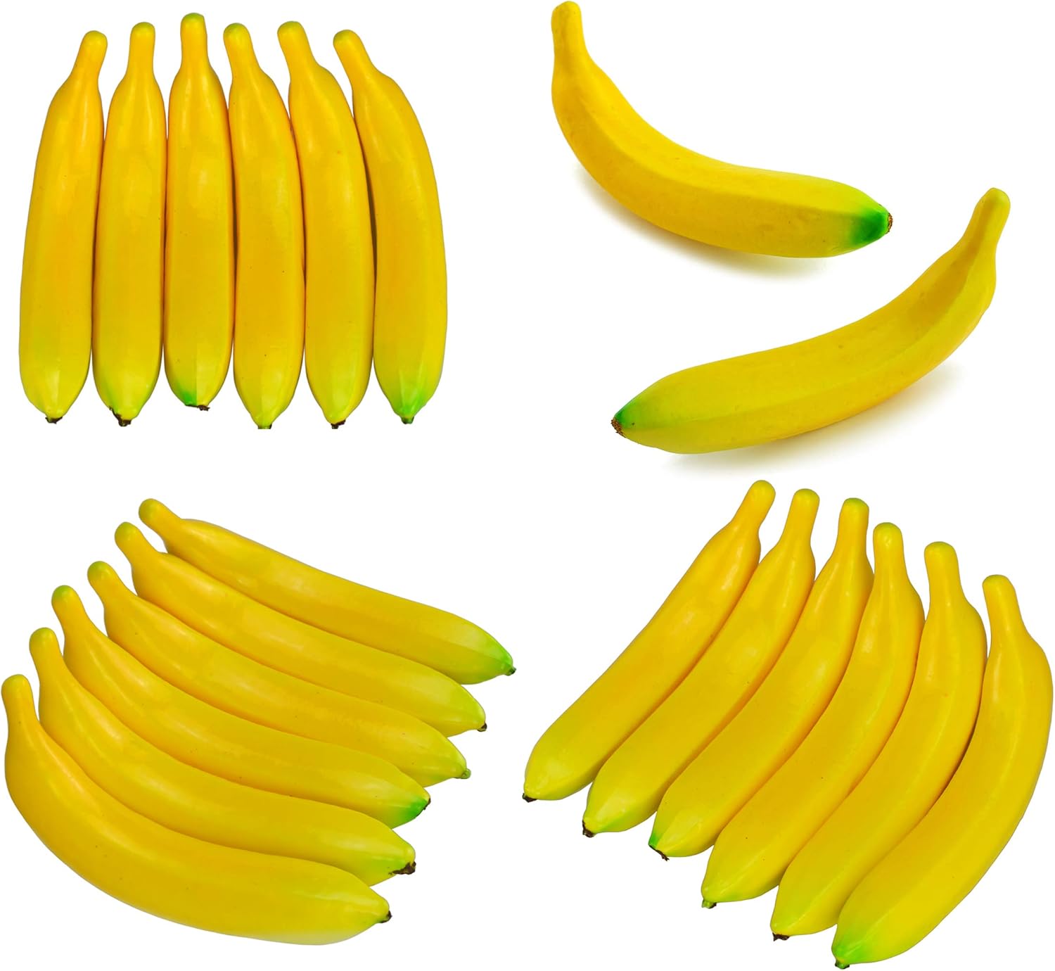 SAMYO Artificial Yellow Bananas 6pcs Lifelike Decoration
