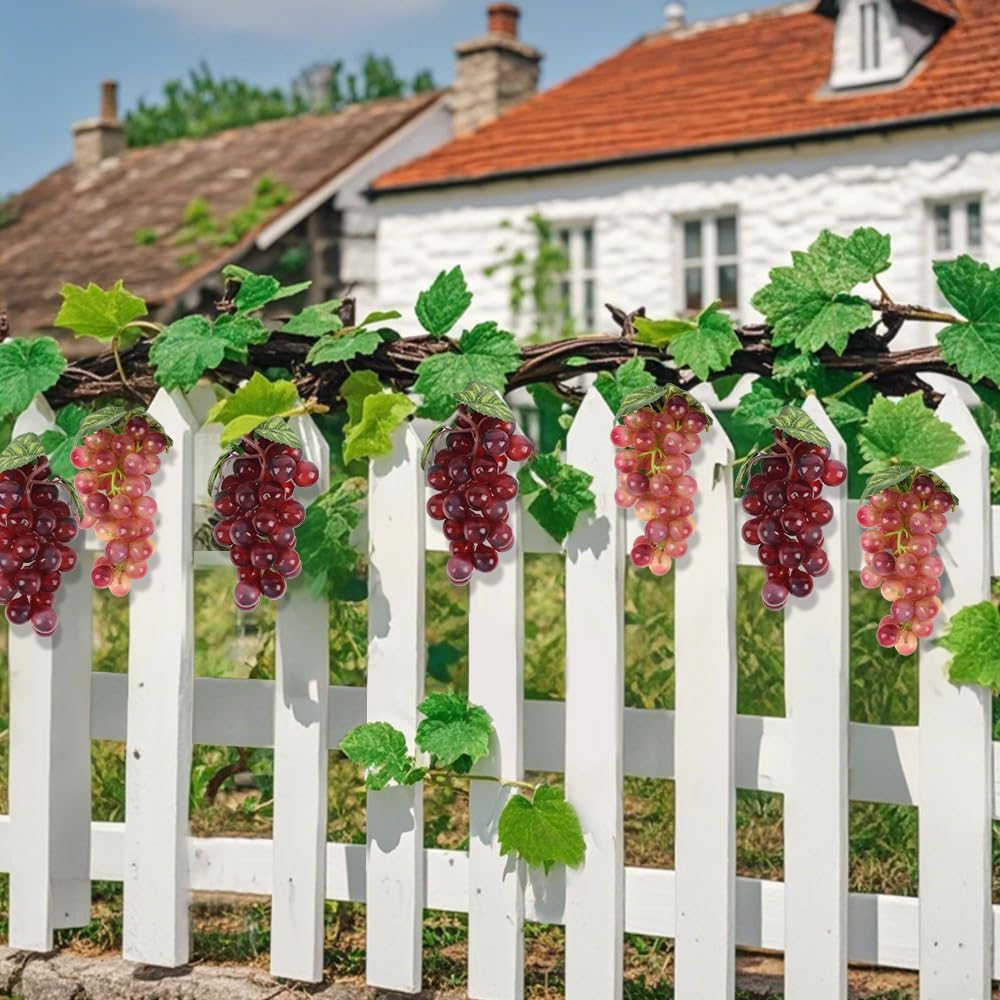 Lueyao Artificial Grapes 36 Pieces 4PCS Decoration Props