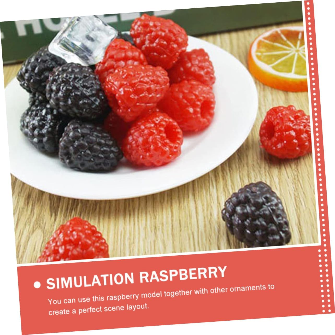 VICASKY Artificial Raspberry Decor 20pcs Realistic Fruit Props