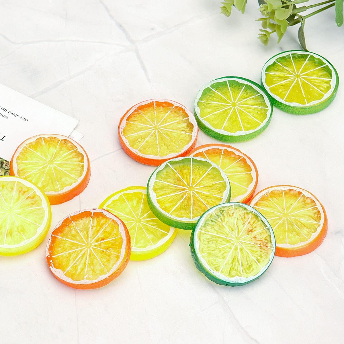 30 PCS Artificial Lemon Slices for Home Decoration