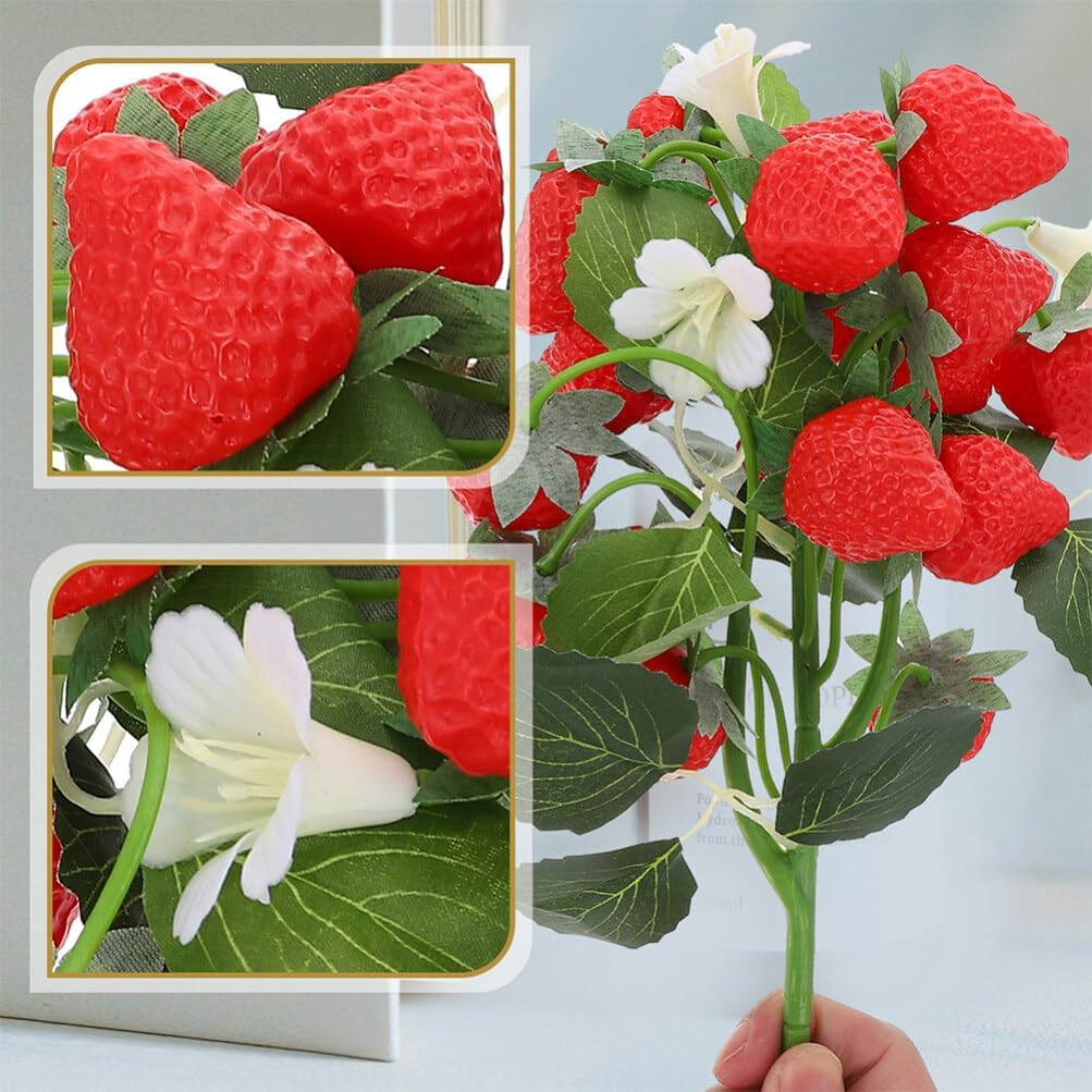 Alipis Artificial Strawberries for Decor and Centerpieces