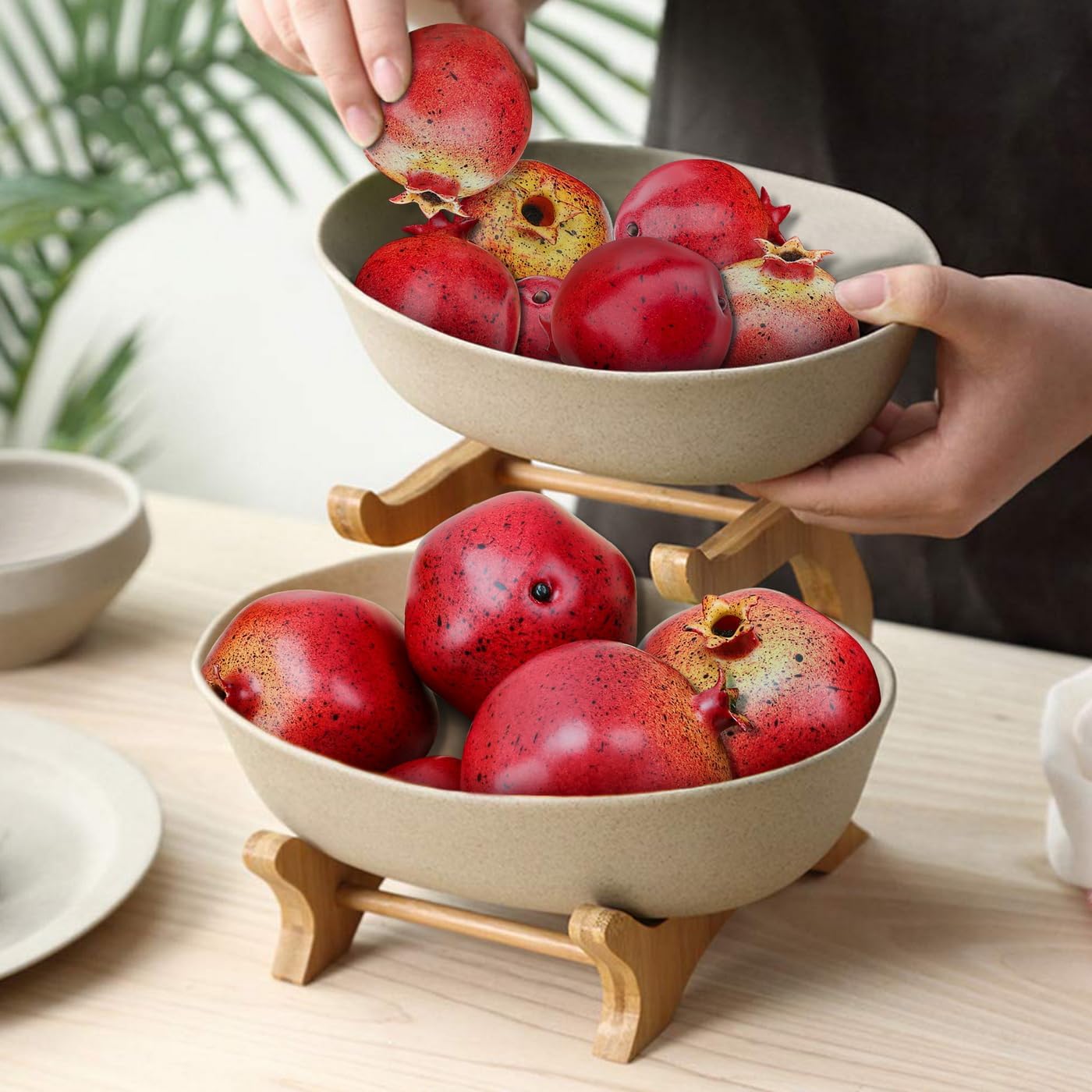 Woration Realistic Artificial Pomegranates 12PCS Home Decor