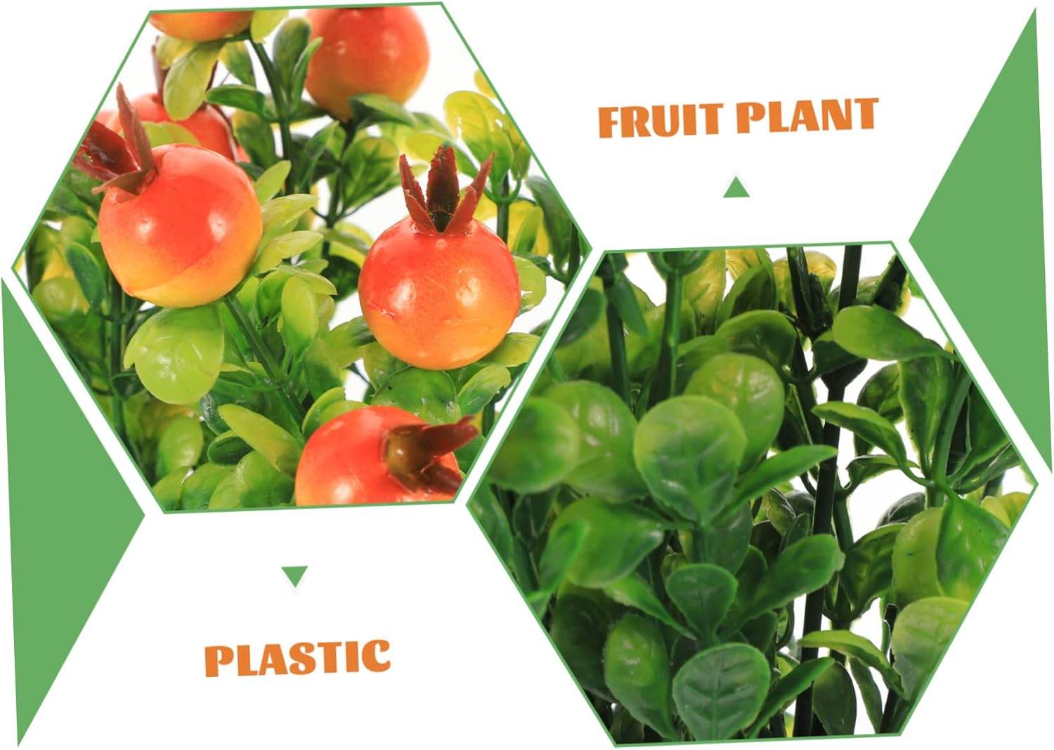 2Pcs Artificial Fruit Plants Set for Home Decor