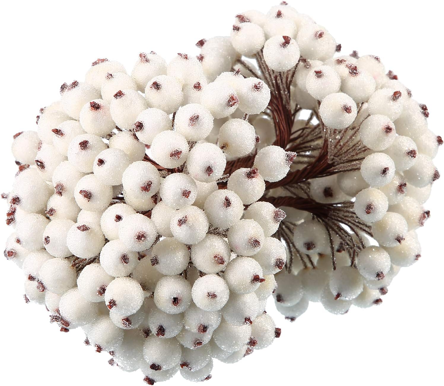 Tatuo 400 Piece Artificial Frosted Holly Berries Fall Decor