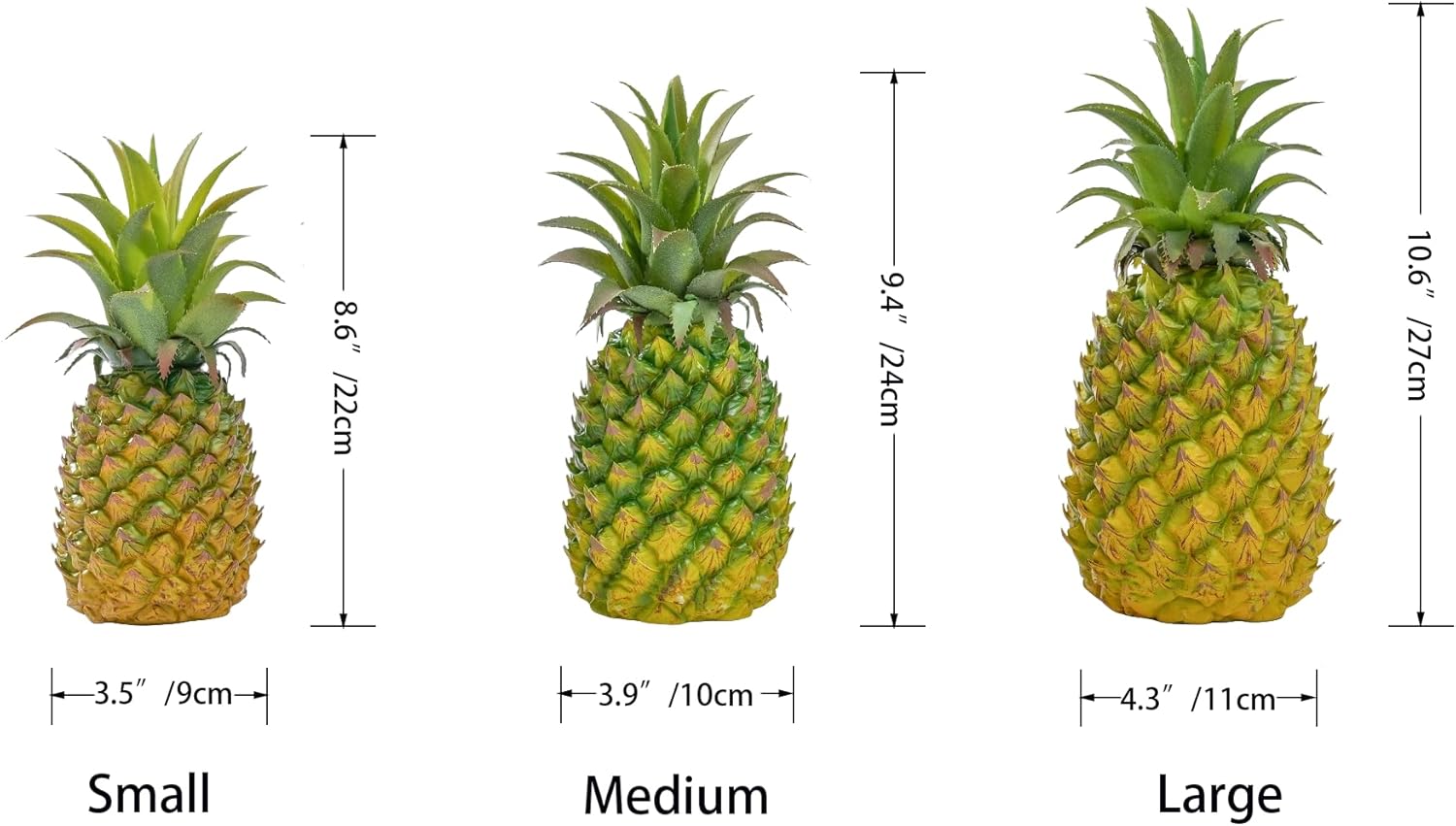 QIRMIZI 2 Pack Artificial Pineapple - Realistic Decor Fruit