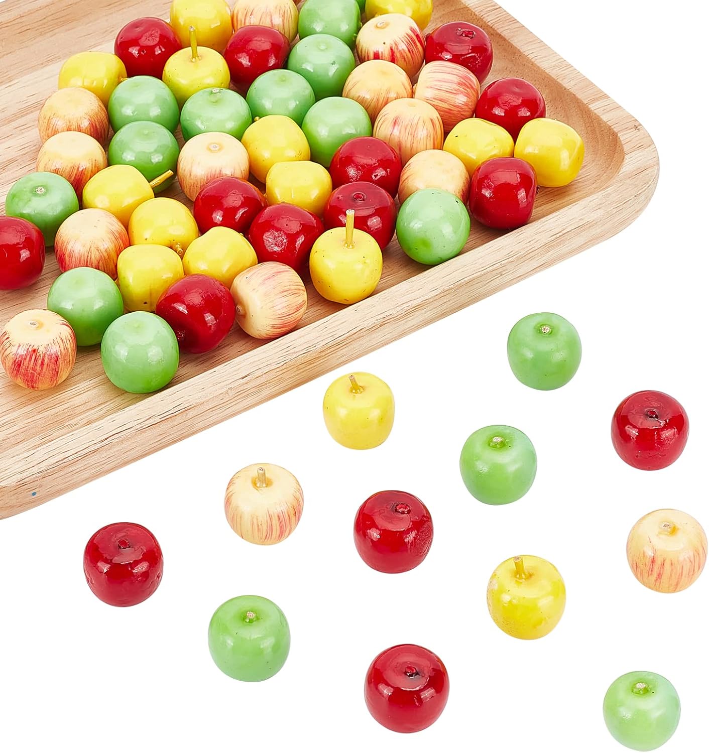 CHGCRAFT 60Pcs 4 Styles Foam Mini Apple Artificial Decor