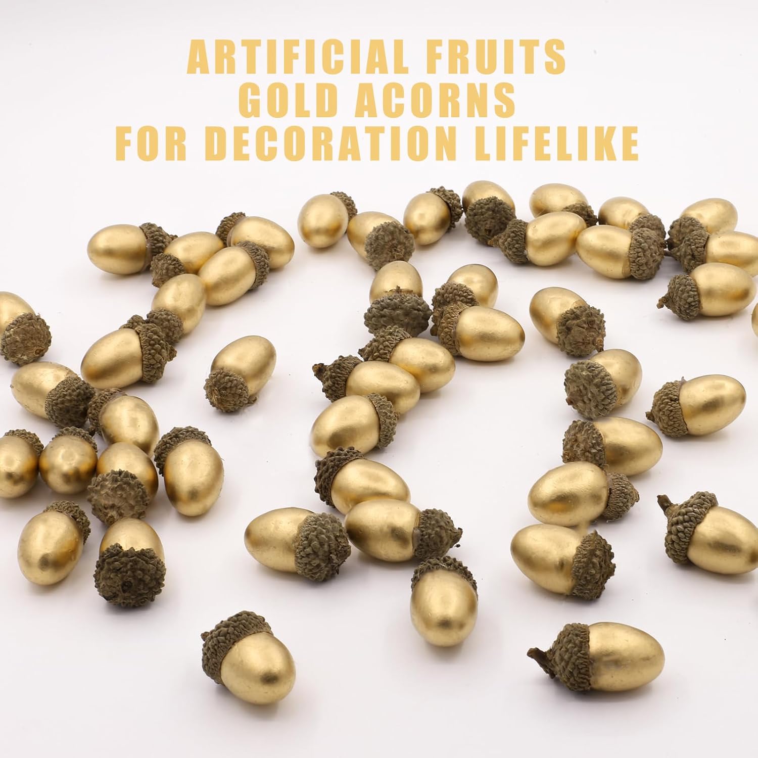 Tuxiaobu Artificial Gold Acorns 30 Pcs Decoration