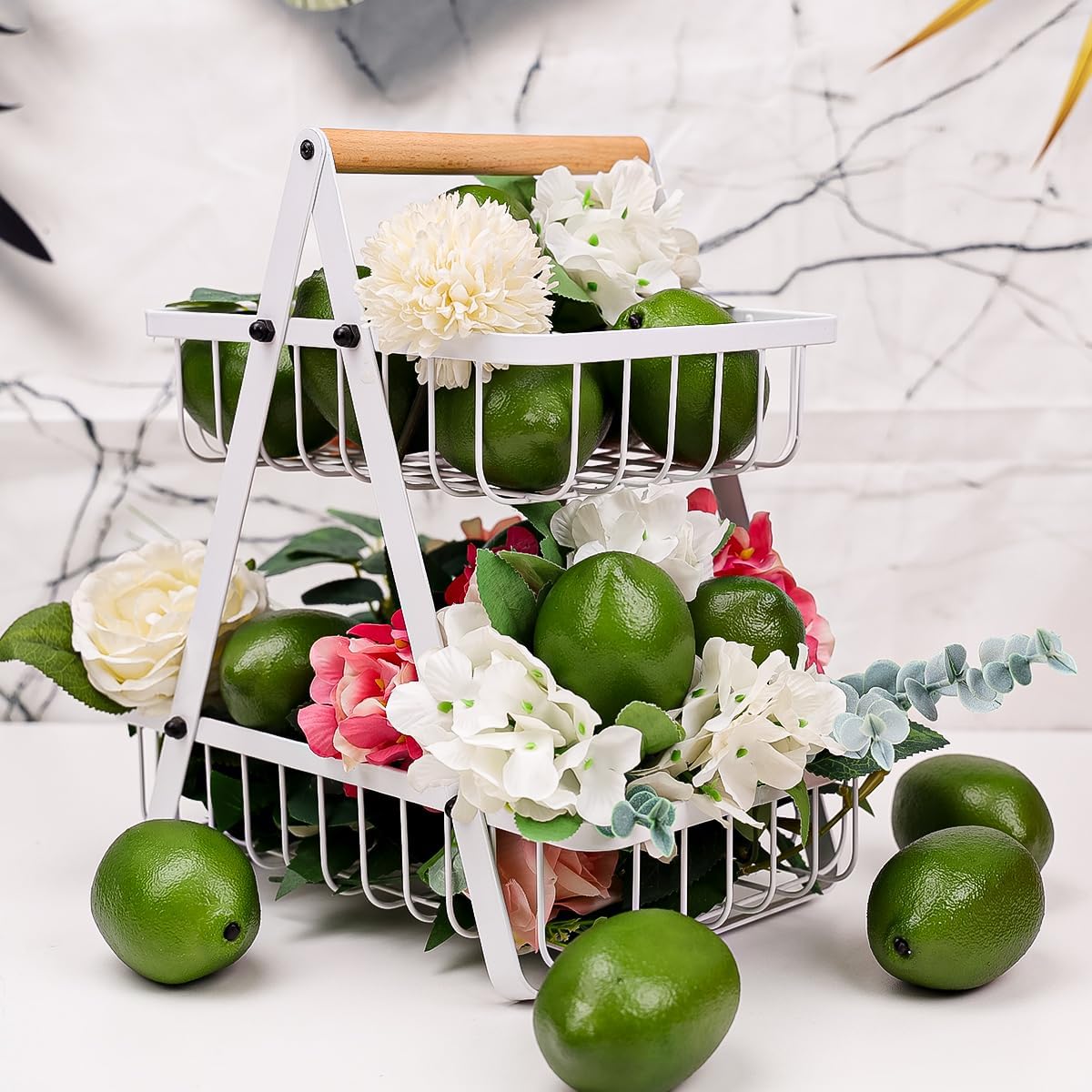 Gresorth 8pcs Artificial Lifelike Green Lemon Decor