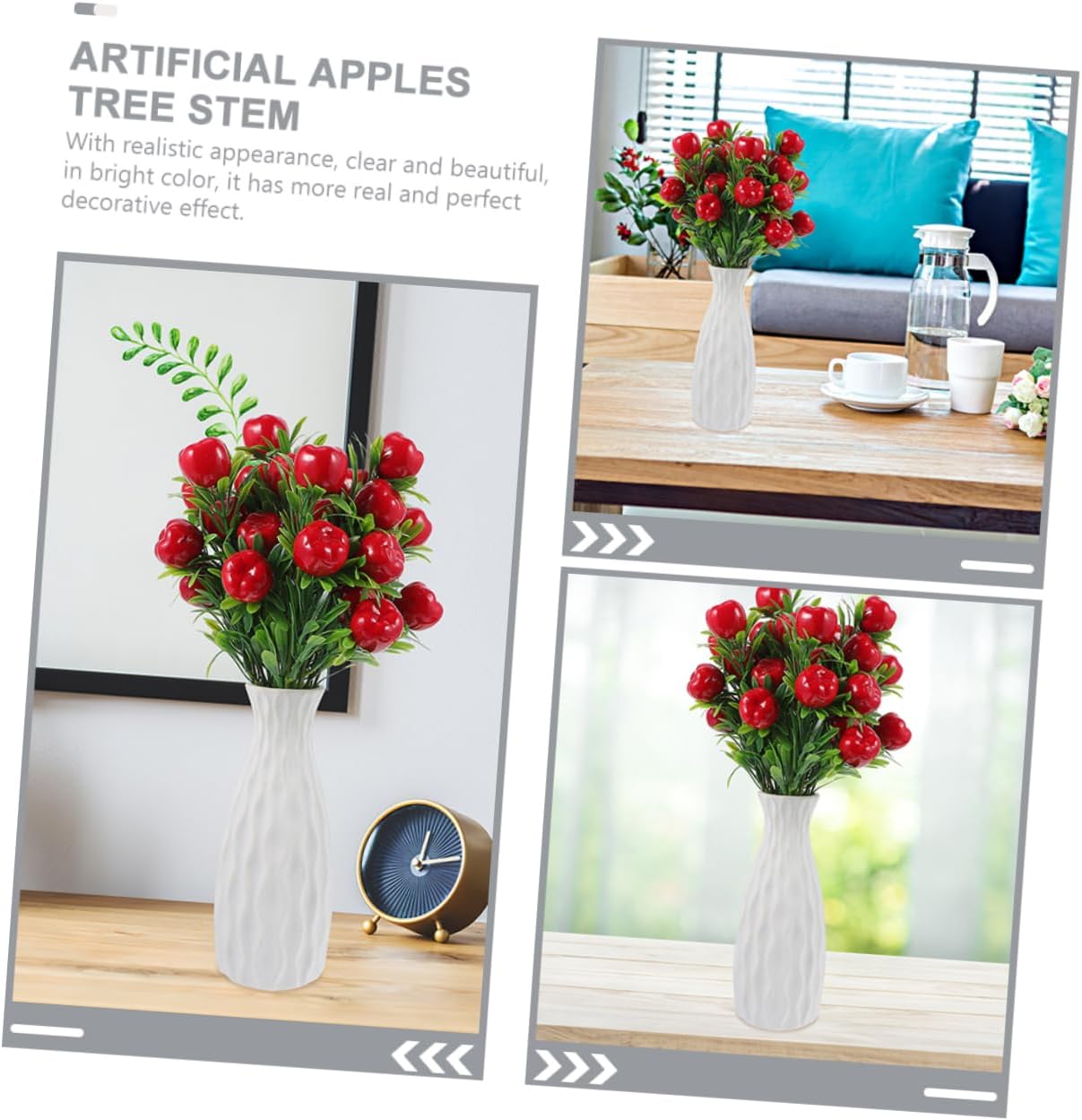 Wakauto 4Pcs Artificial Fruit Branches for Vase Decorations