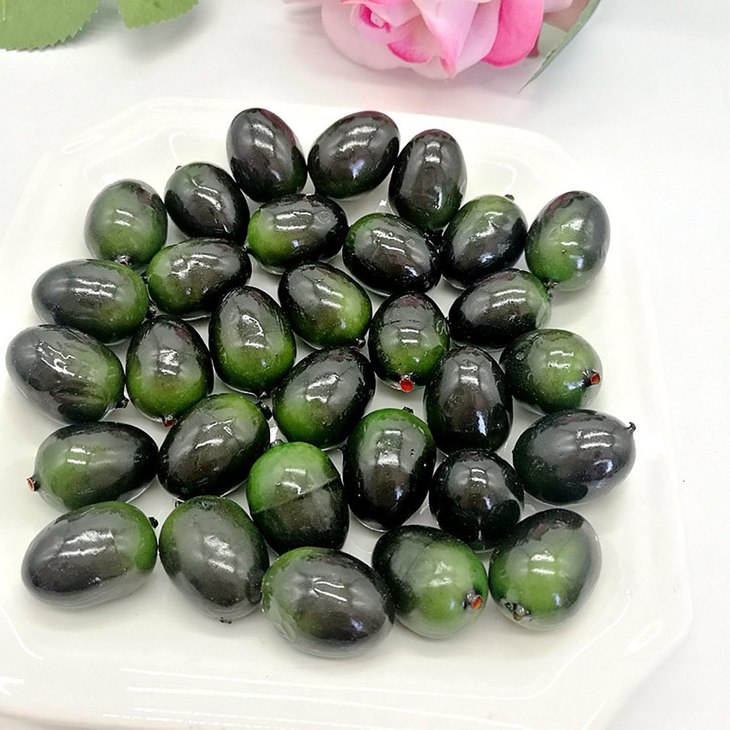 Simulation Olive Fruit Artificial Olive for Christmas Wedding Table 20pcs