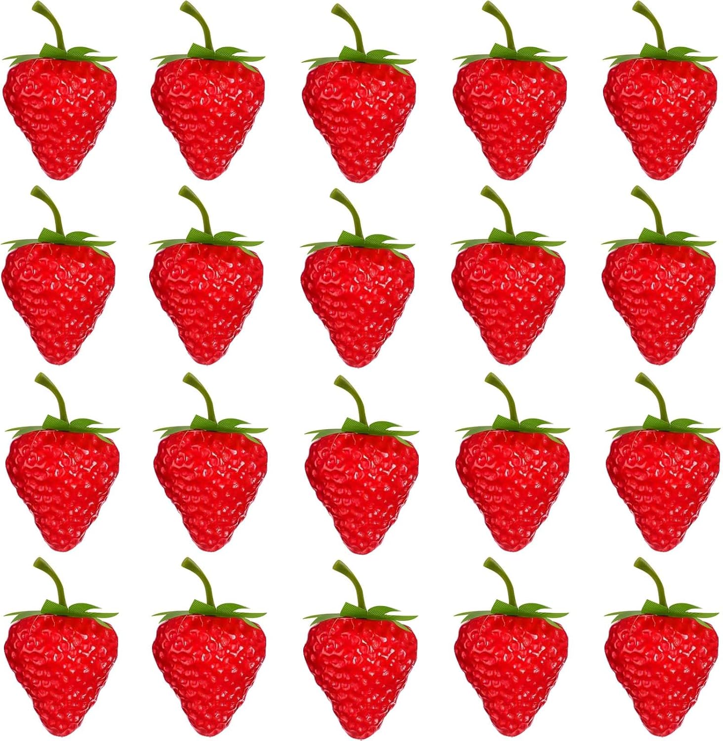 50 pcs Artificial Strawberries Decor for Cakes and Parties