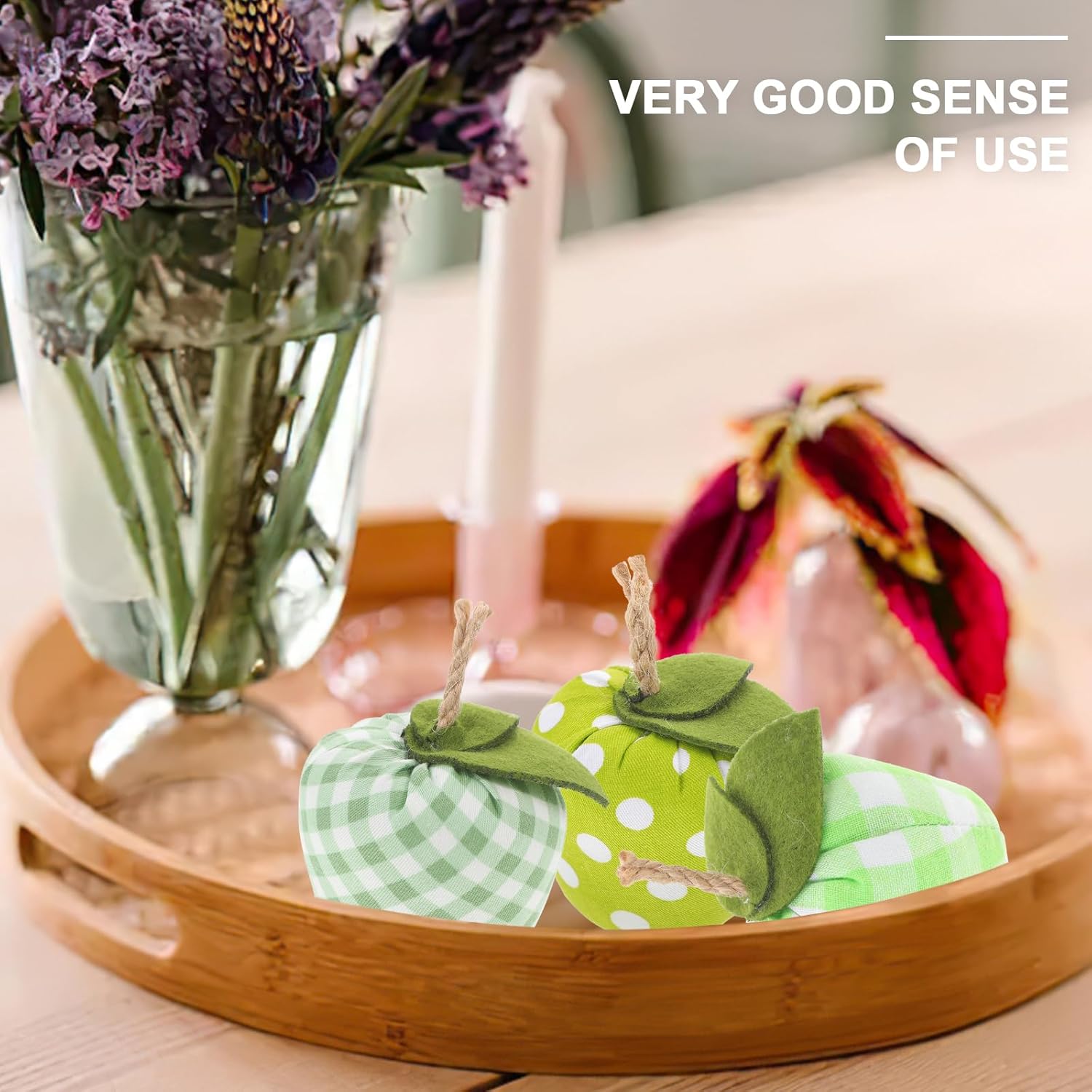 Alipis 3pcs Artificial Fabric Apples Kitchen Decoration