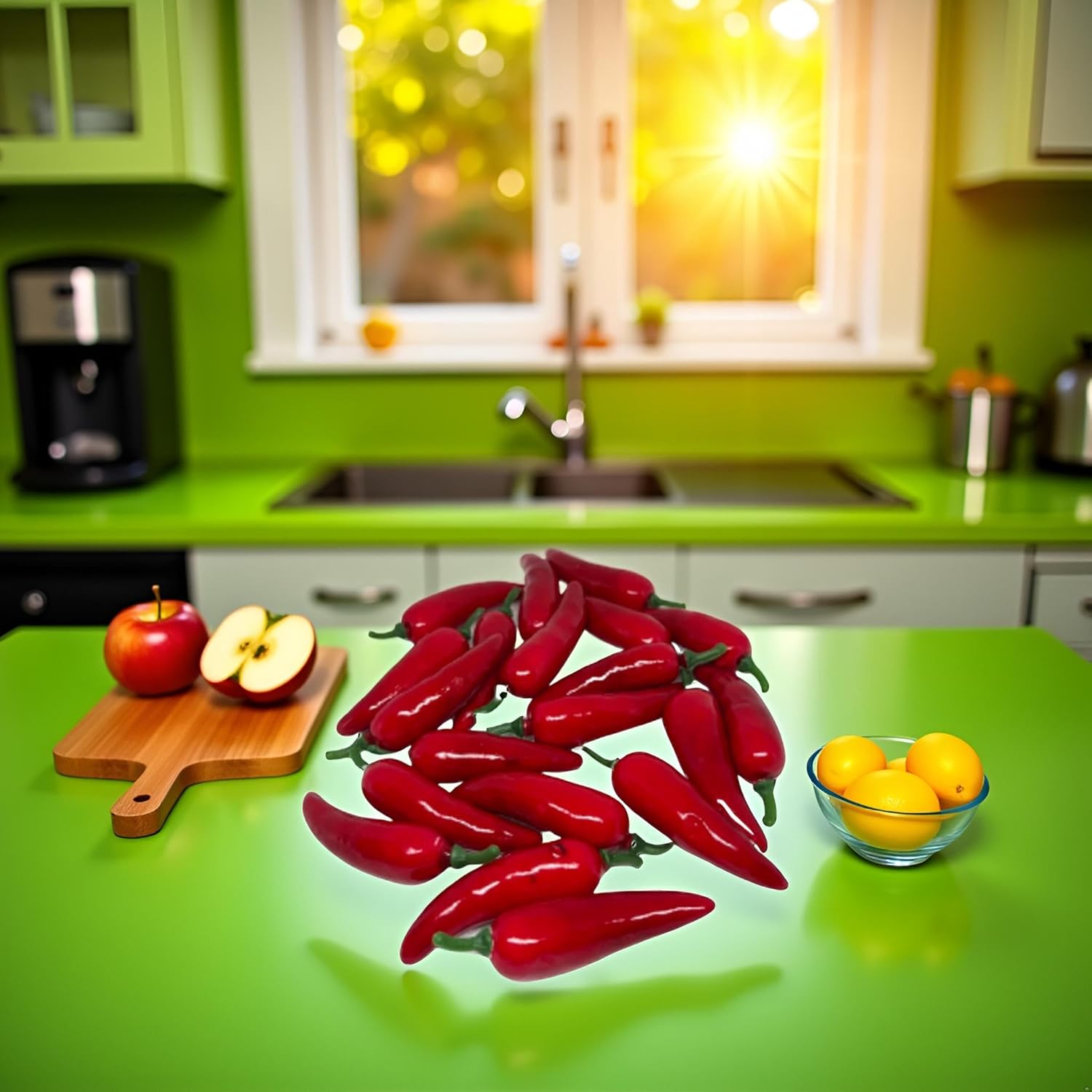 20 Pcs Realistic Fake Chili Peppers Photography Props