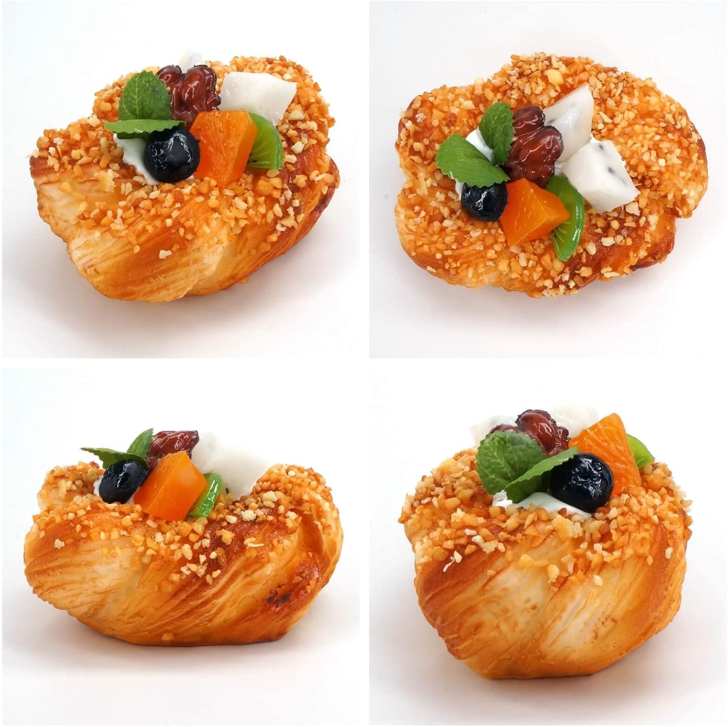 GiftYou 2-Pack Fake Fruit Bread Artificial Food Display Props