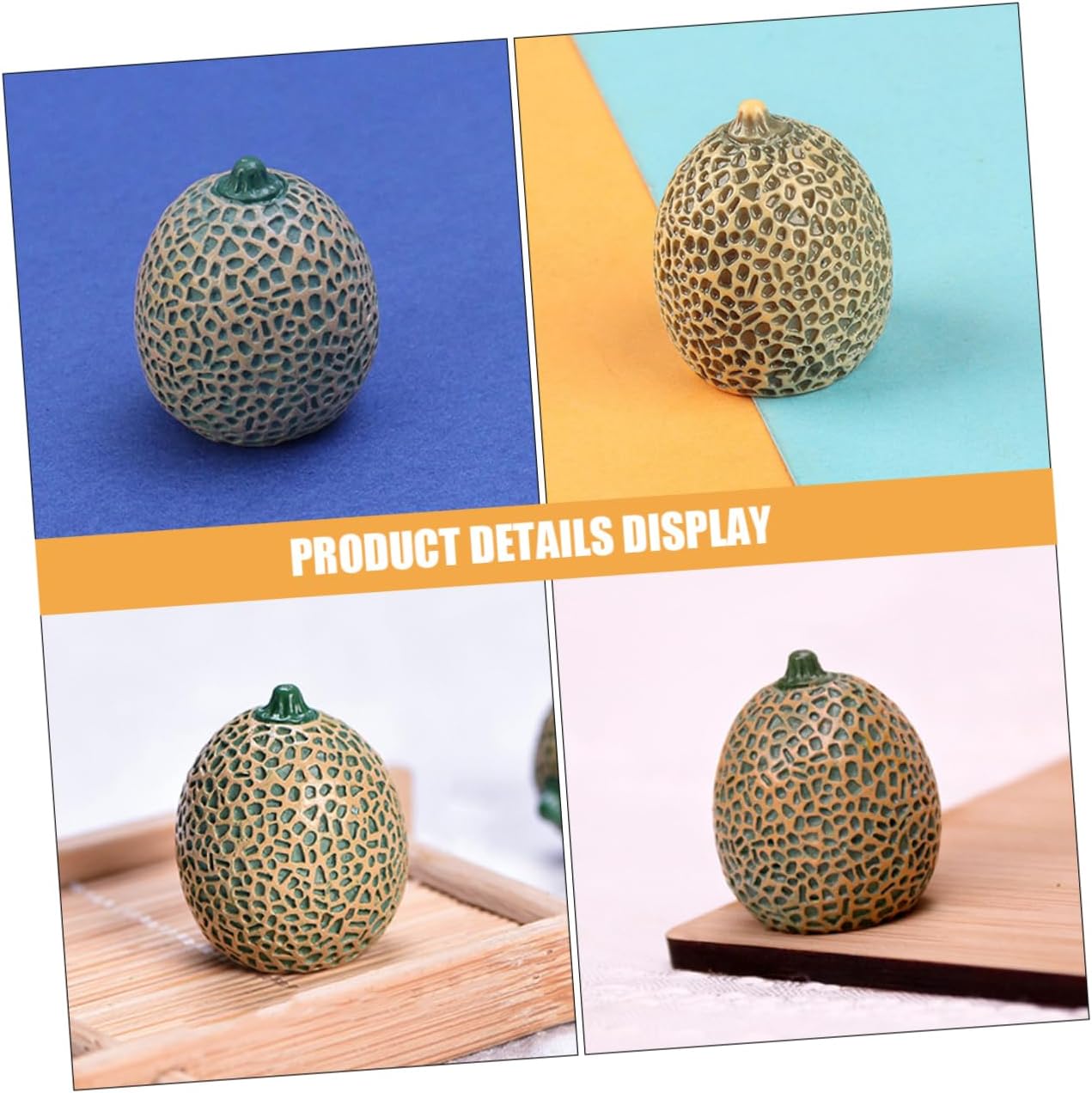 8PCS Unique Decorative Artificial Cantaloupe Props for Home