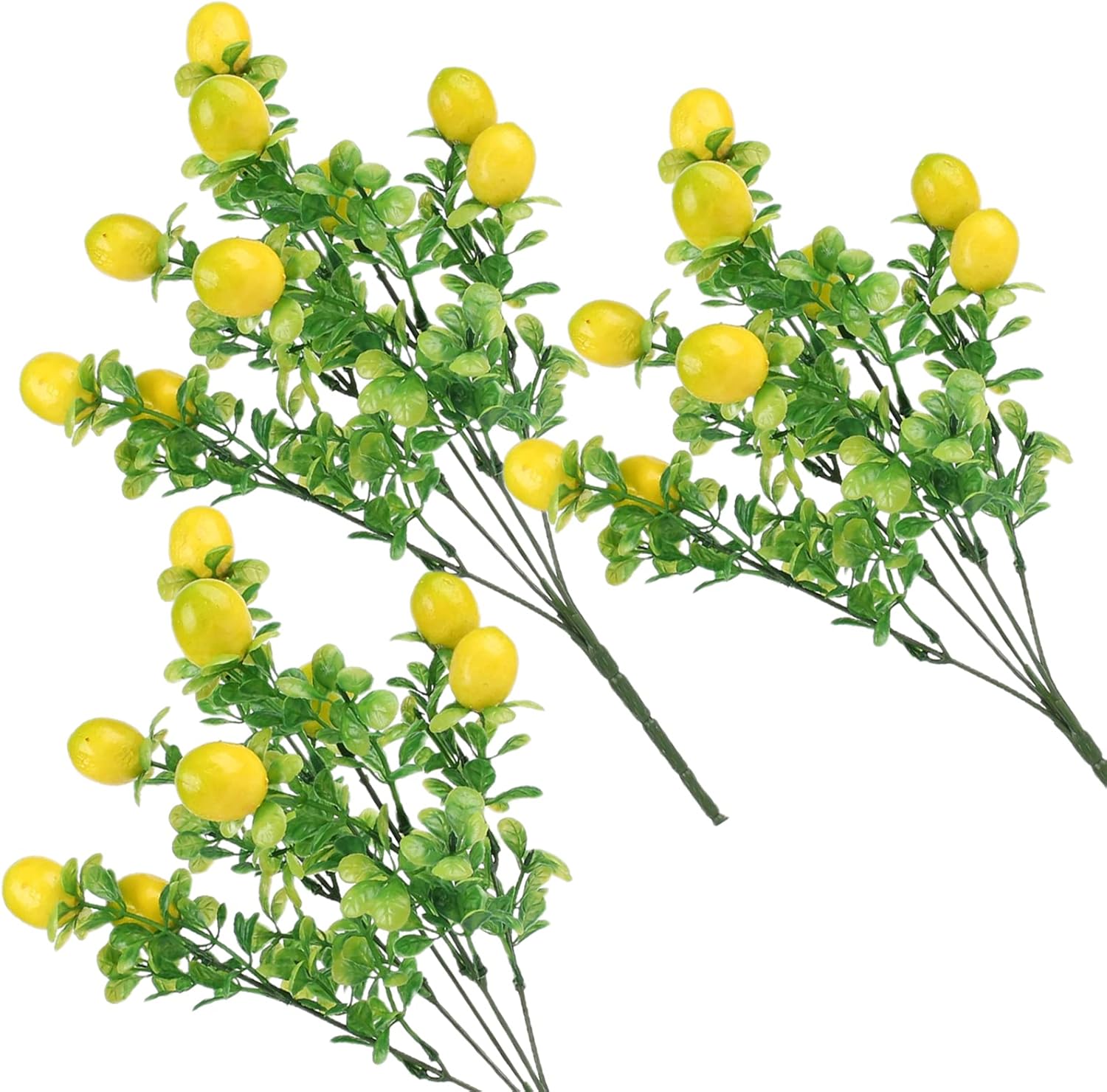 Aphmeir 3 Pack Artificial Lemon Branches for Vases