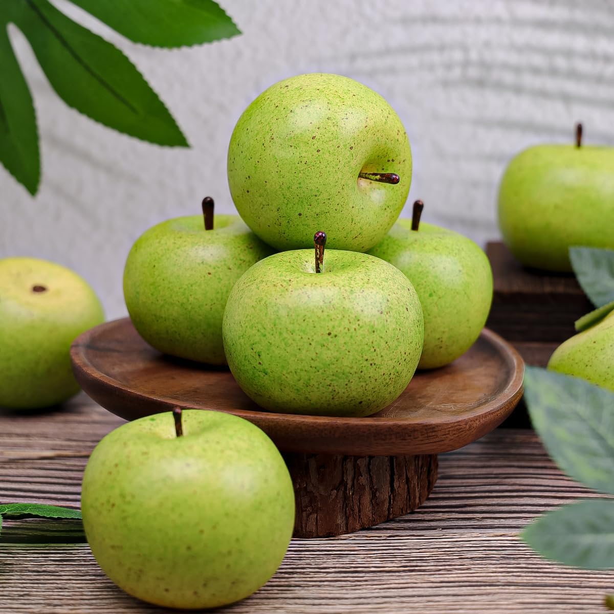 Gresorth 6pcs Lifelike Artificial Green Apple Decoration