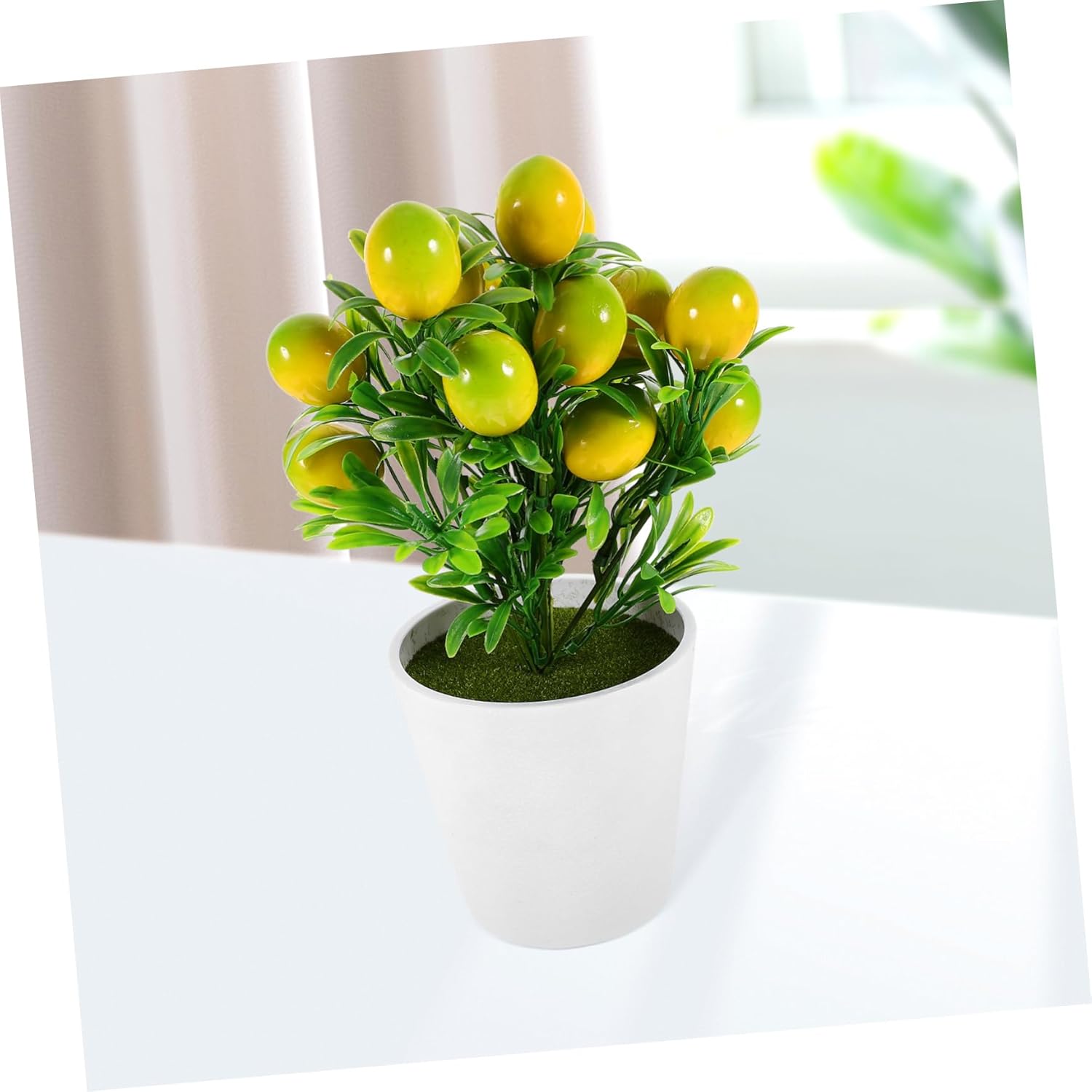 LIFKOME Artificial Lemon Branches Potted Plant Decor