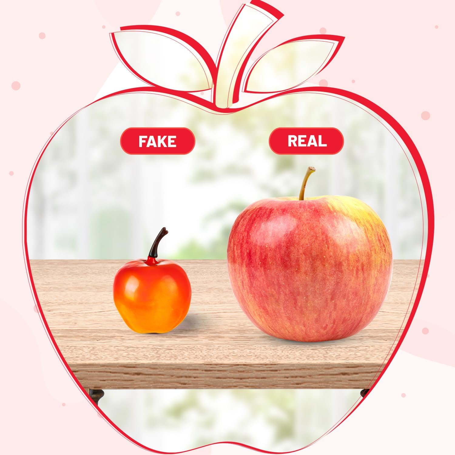 40pcs Fake Mini Red Apples for Decor and Crafts