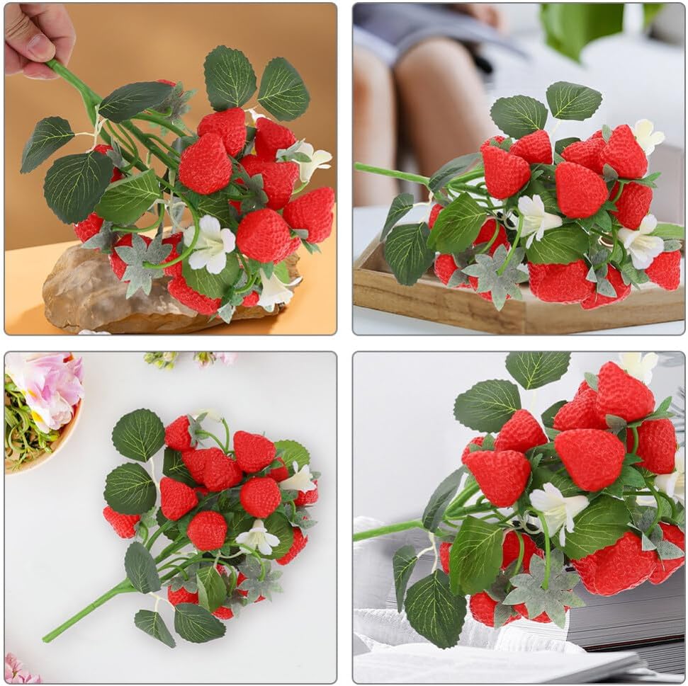 Alipis Artificial Strawberries for Decor and Centerpieces