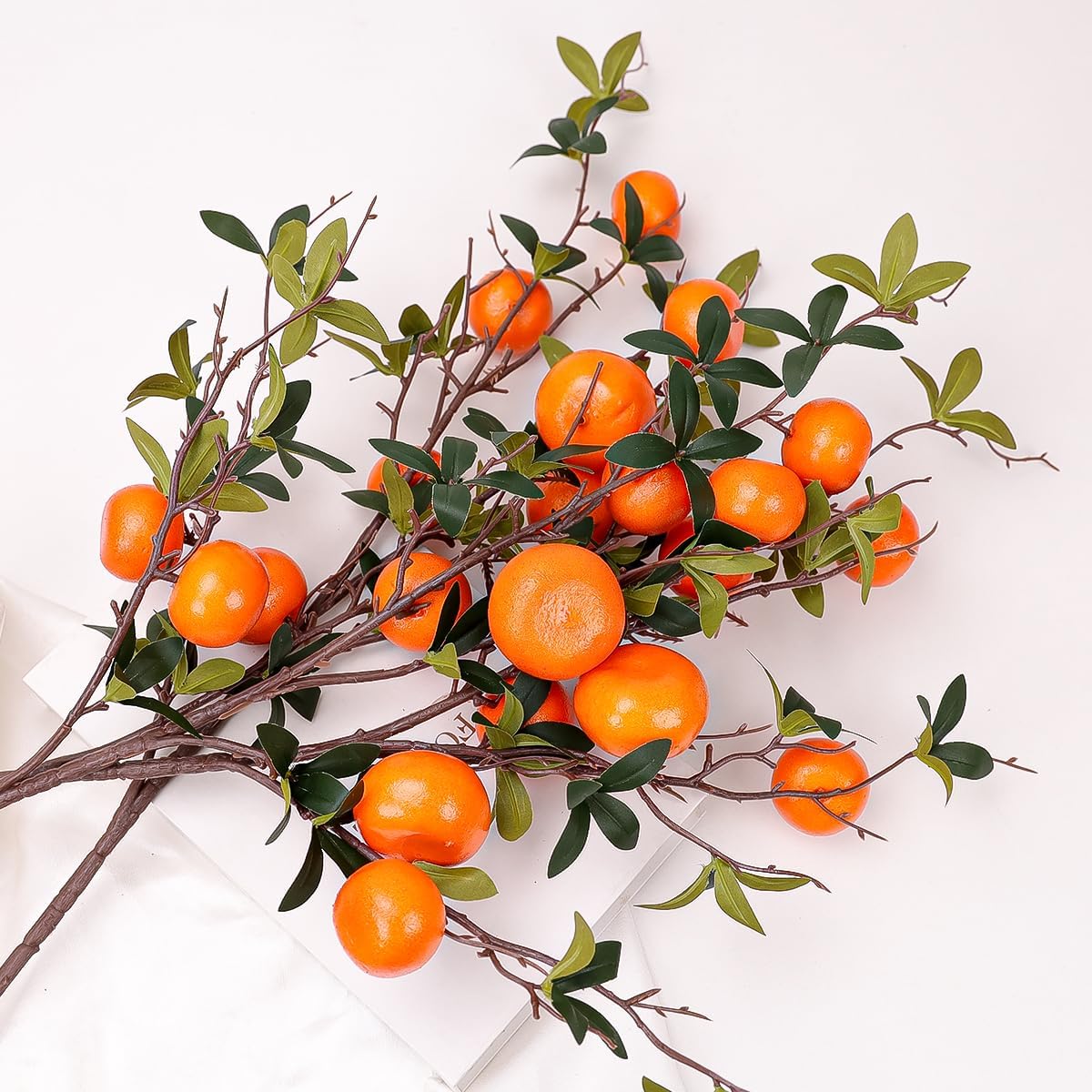Gresorth 374 Inch Artificial Orange Branch 3pcs