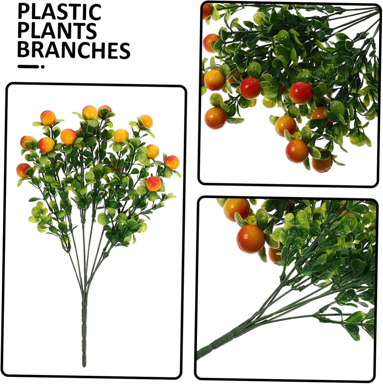 Cabilock 2pcs Artificial Fruit Branches for Home Decor