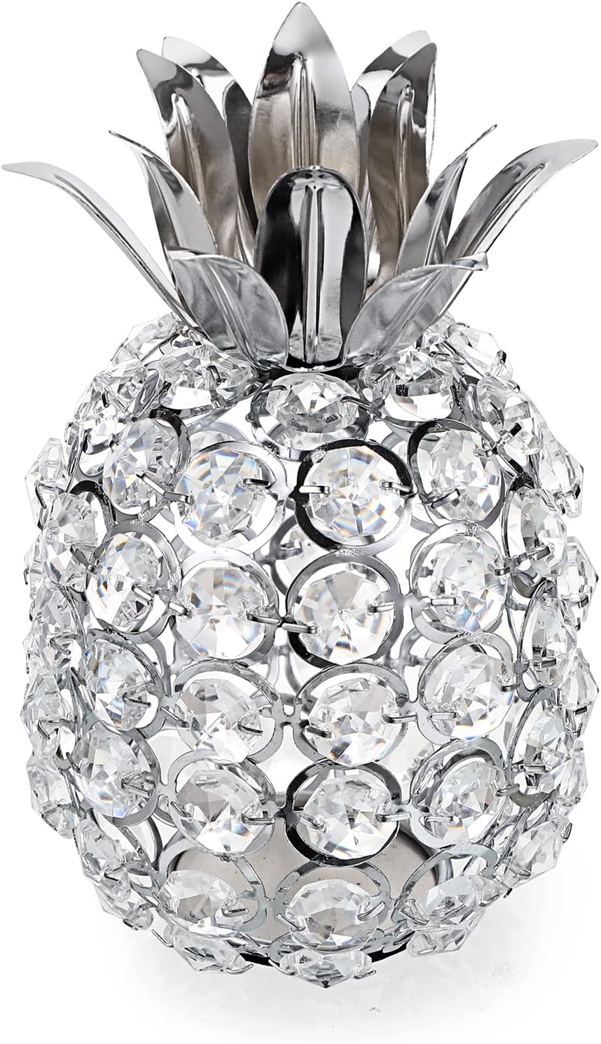 JUXYES Sparkly Crystal Pineapple Decor Ornament