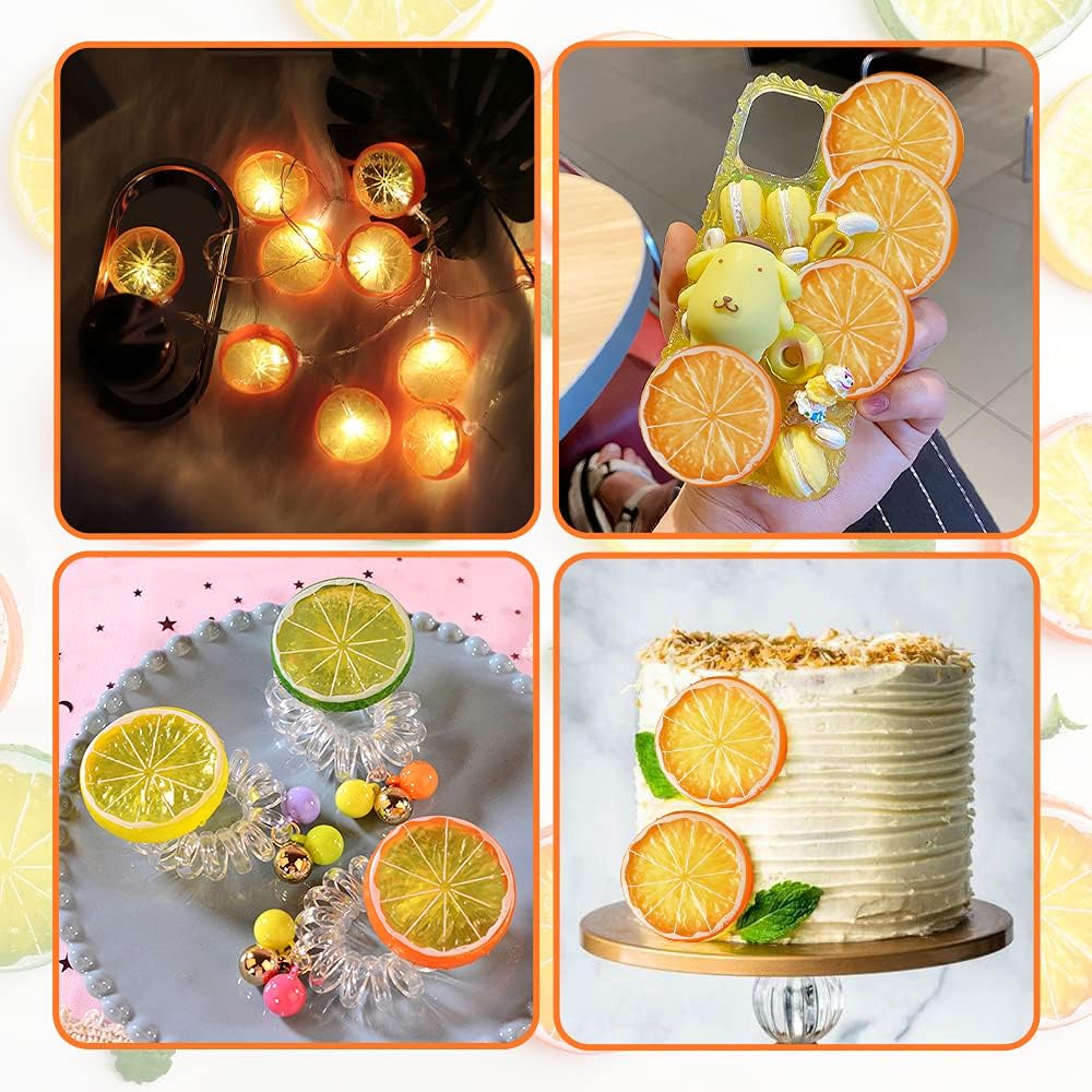 Hagao Fake Orange Slices Artificial Fruit 10 pcs