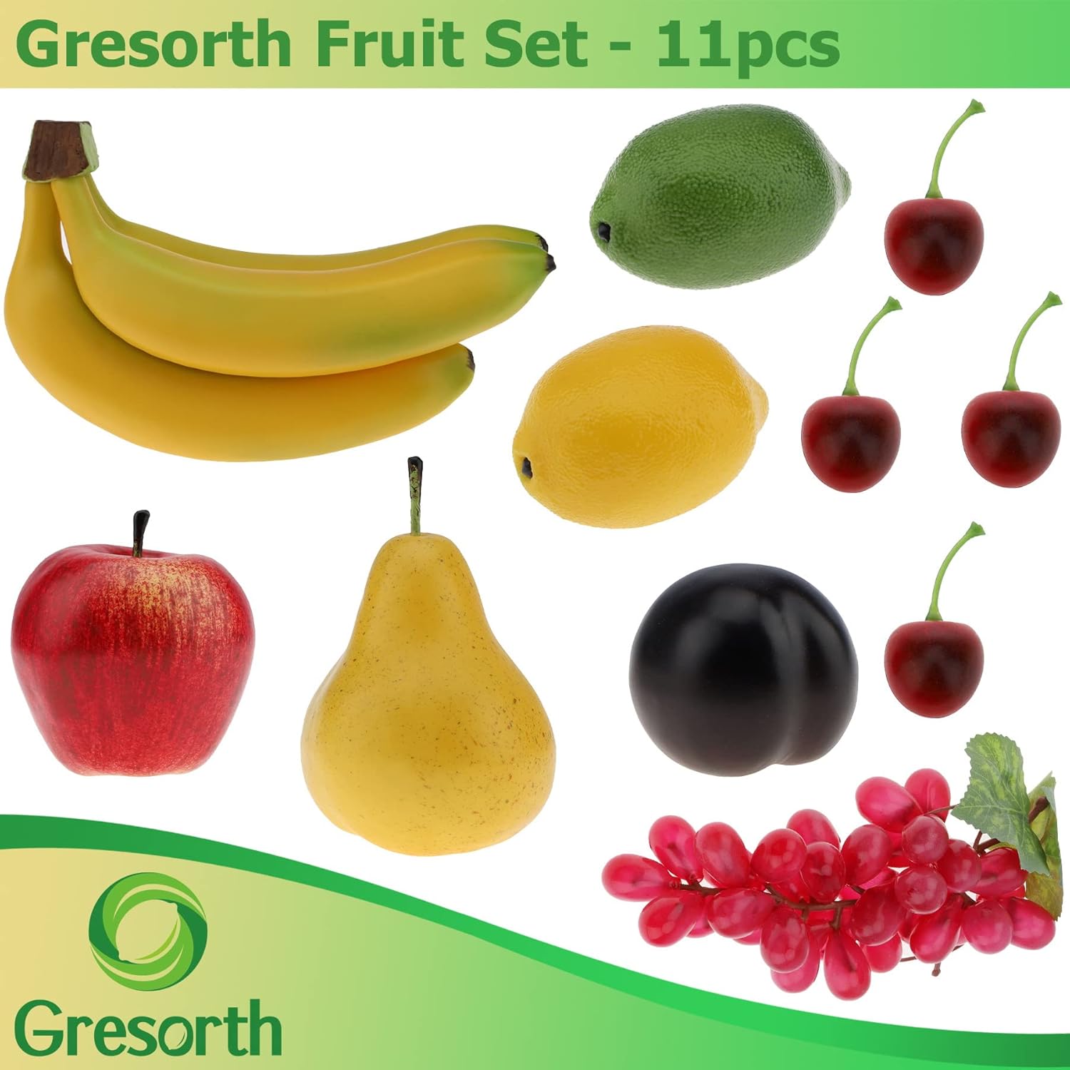 Gresorth Artificial Fruit Decor Set 8 Pieces