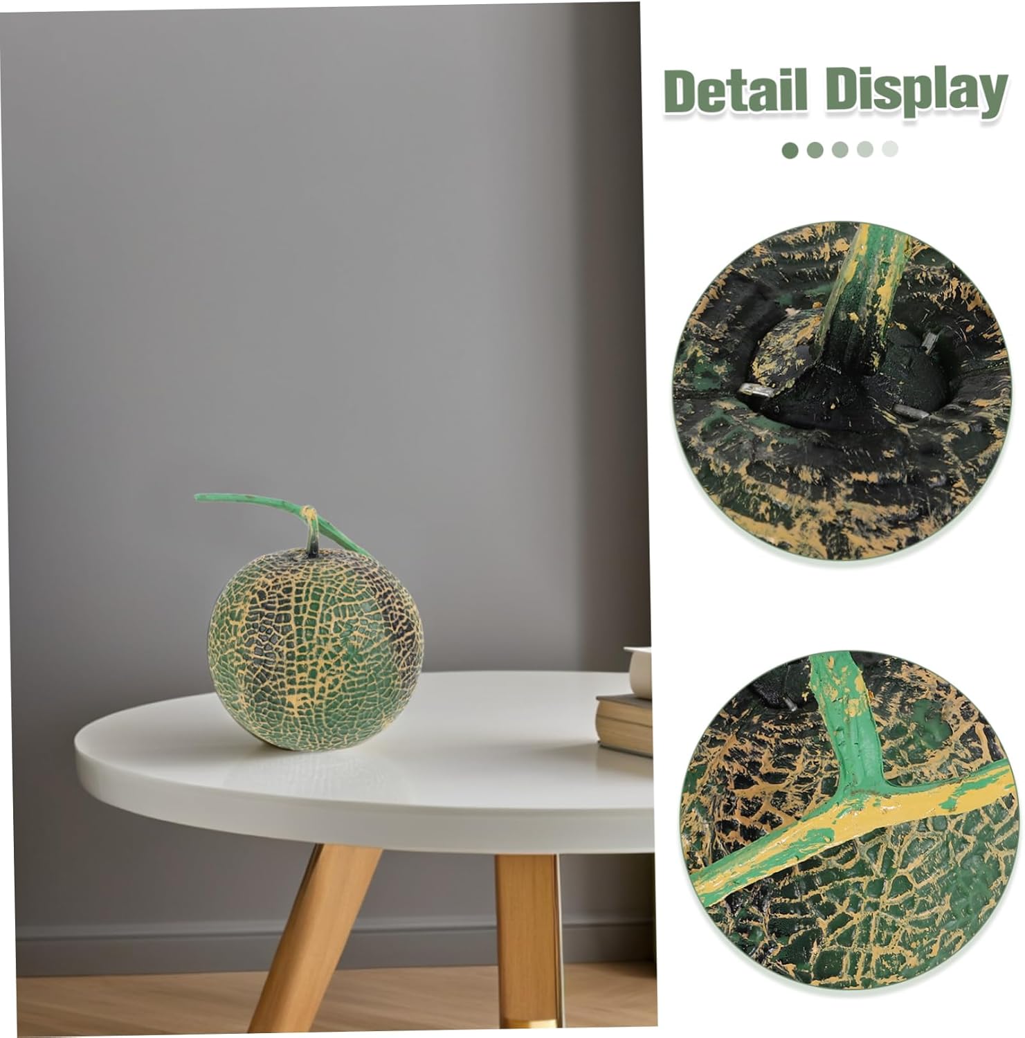 Realistic Artificial Cantaloupe Model for Home Decor