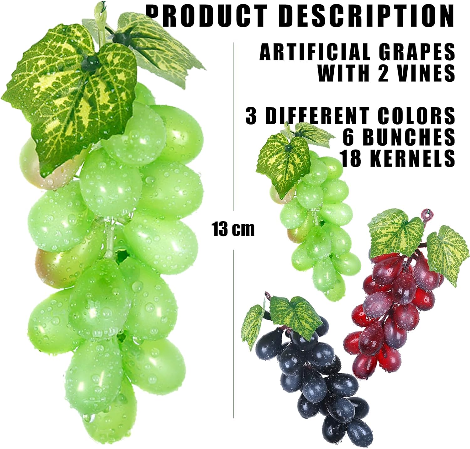 Tuxiaobu Realistic Artificial Grapes for Home Decoration