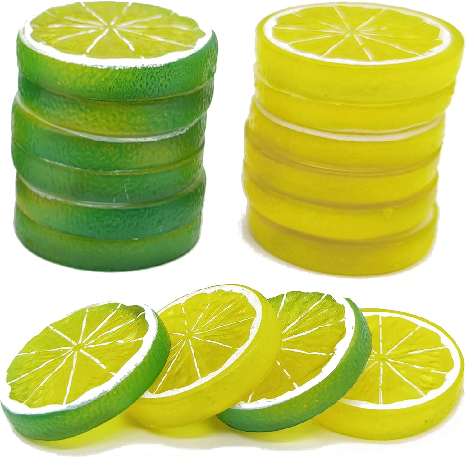 TIHOOD 40PCS Artificial Lemon Slices Decorative
