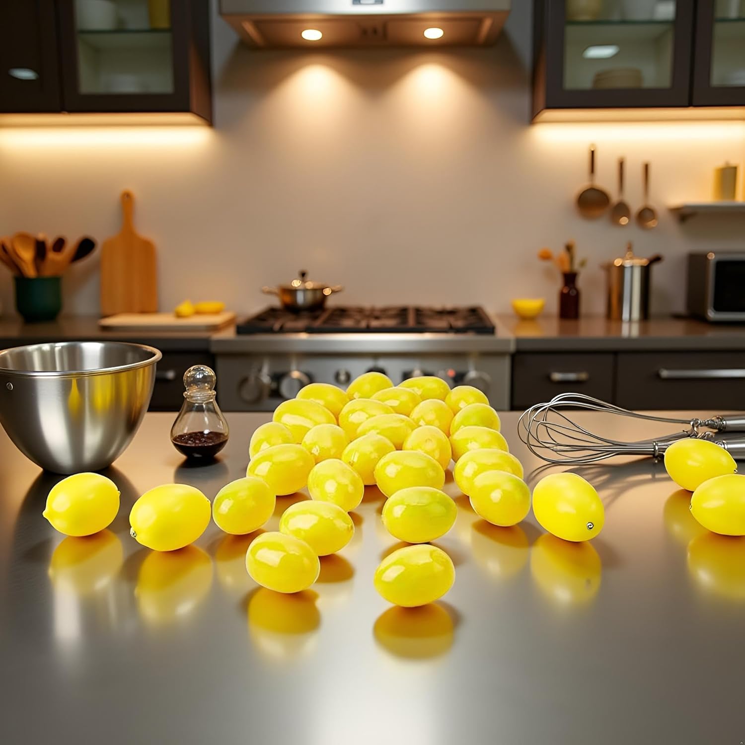 20PCS Mini Fake Lemon Fruit Decor Art