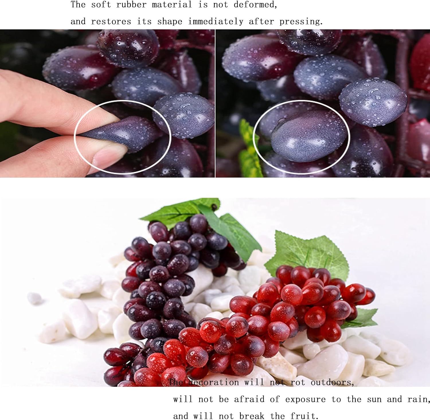 Bairdish 5 Pack Assorted Artificial Grape Clusters