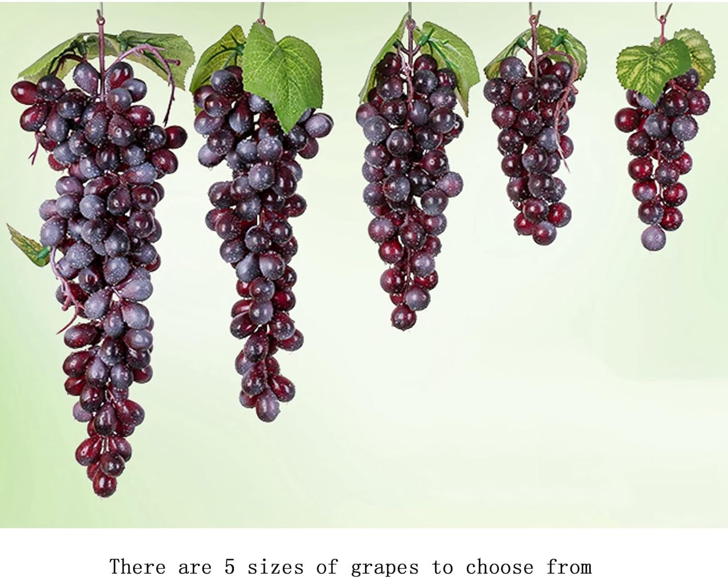 Bairdish 5 Bunches Purple Rubber Grapes Artificial Fruit