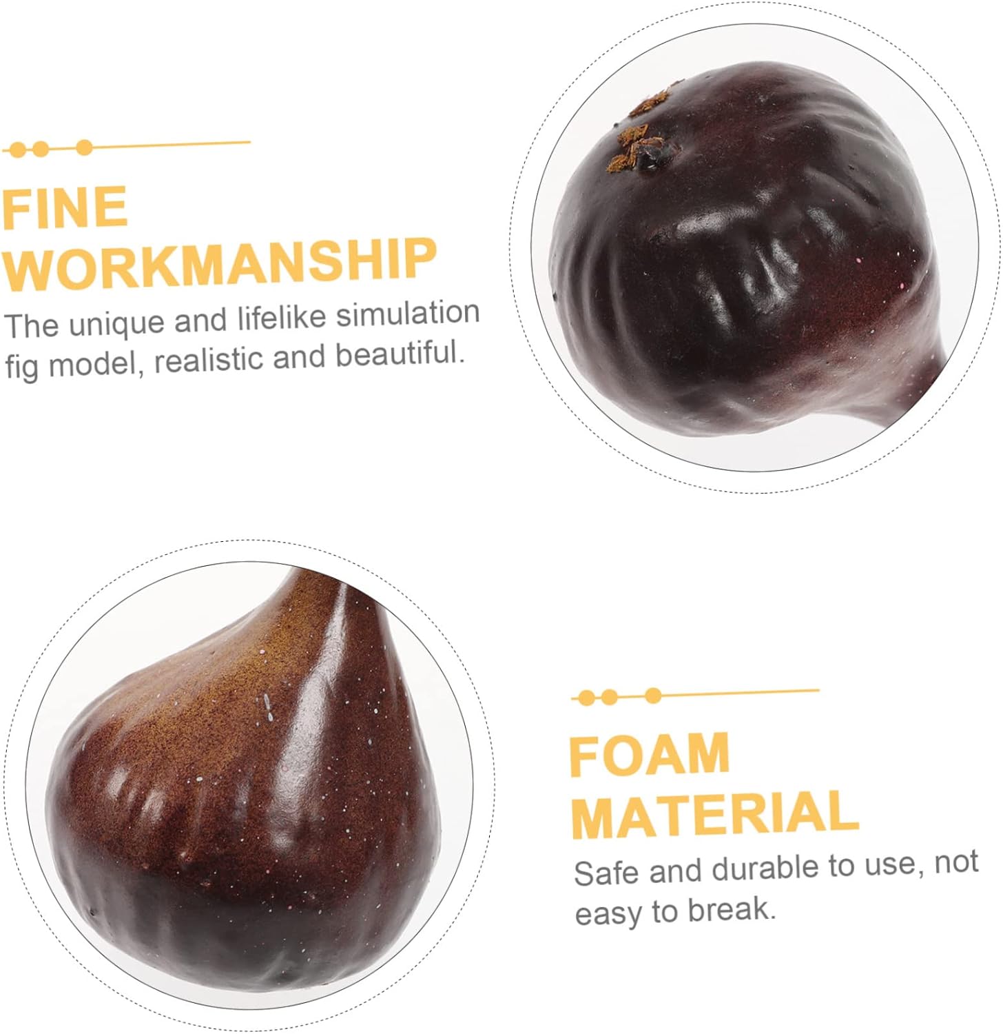 PRETYZOOM 5Pcs Lifelike Artificial Fig Models Decorative Props