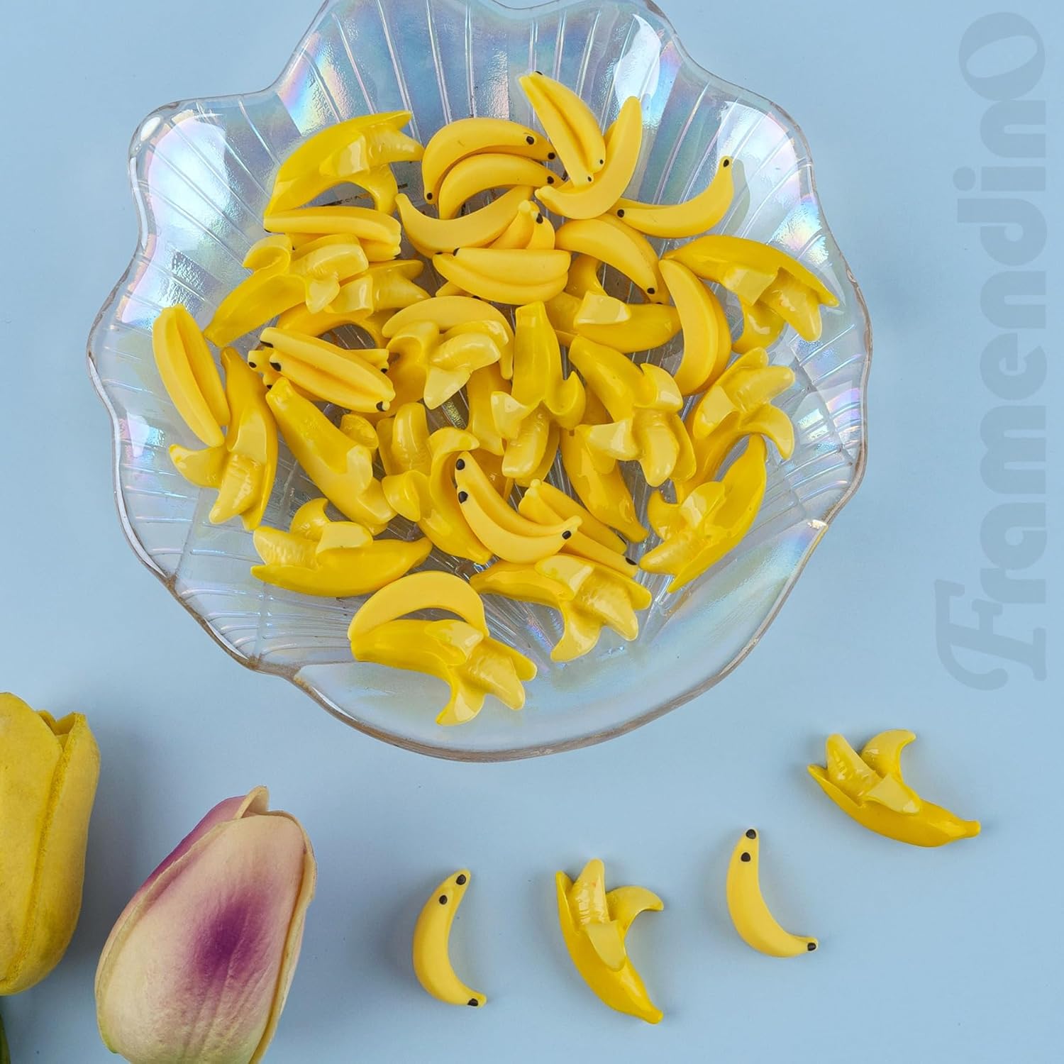Framendino 40 Pack Miniature Bananas Artificial Decor