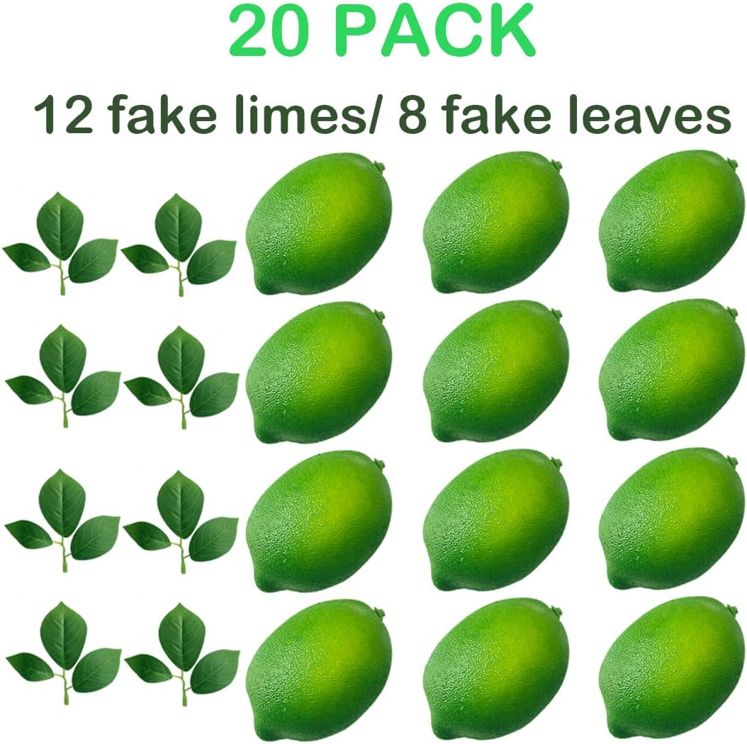 Fake Limes Artificial Lemons for Home Decor 20Pcs Green