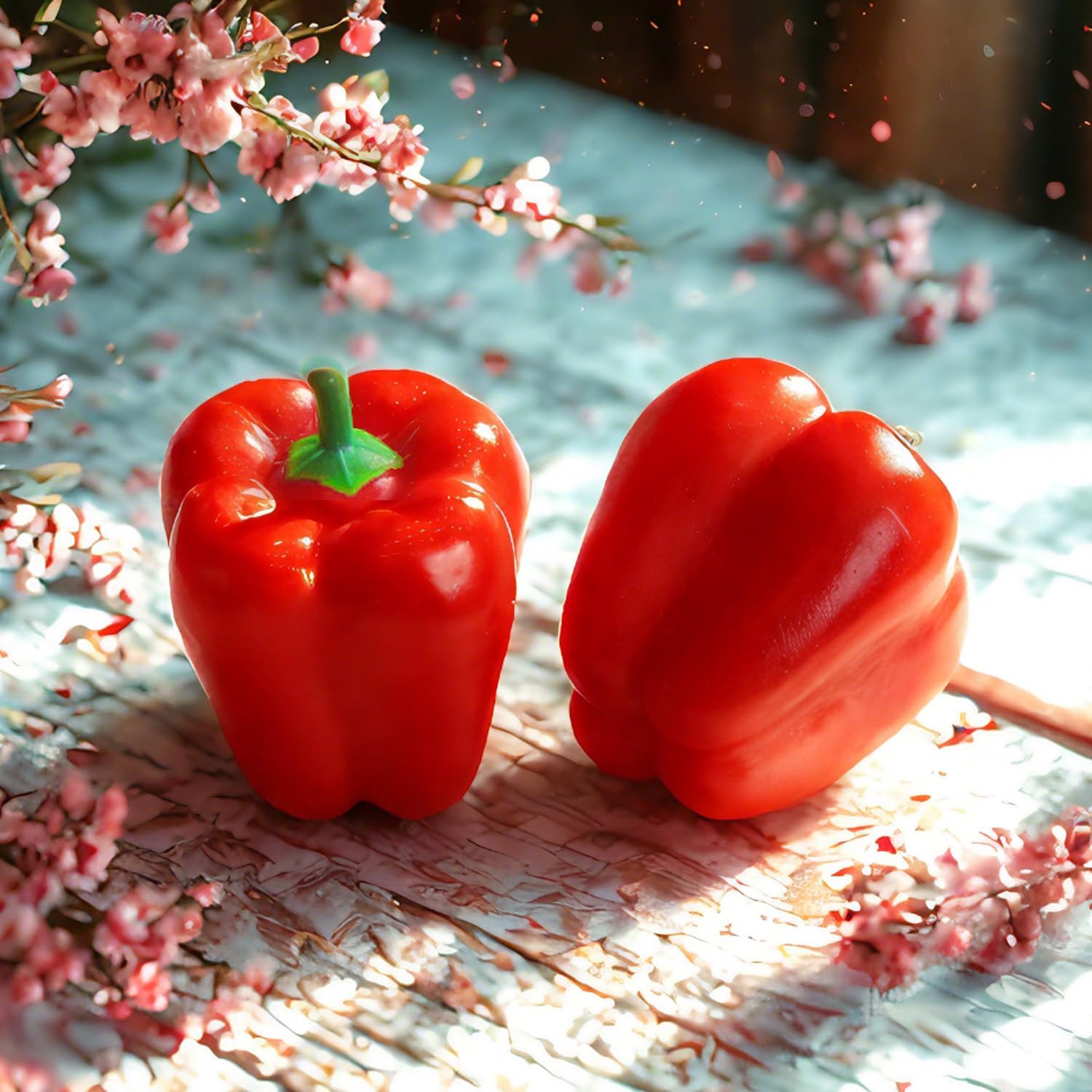 Vibrant Artificial Bell Peppers 8PCS for Home Decoration