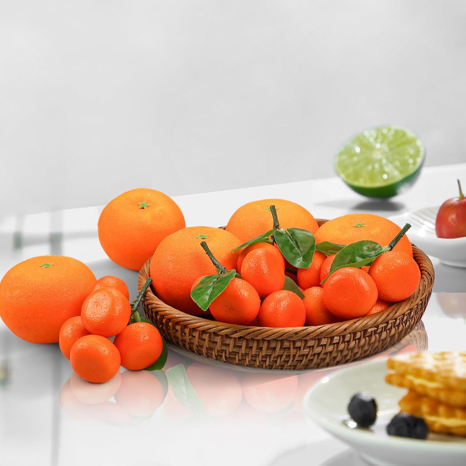 Lorigun Fake Oranges Artificial Fruit Decor Set