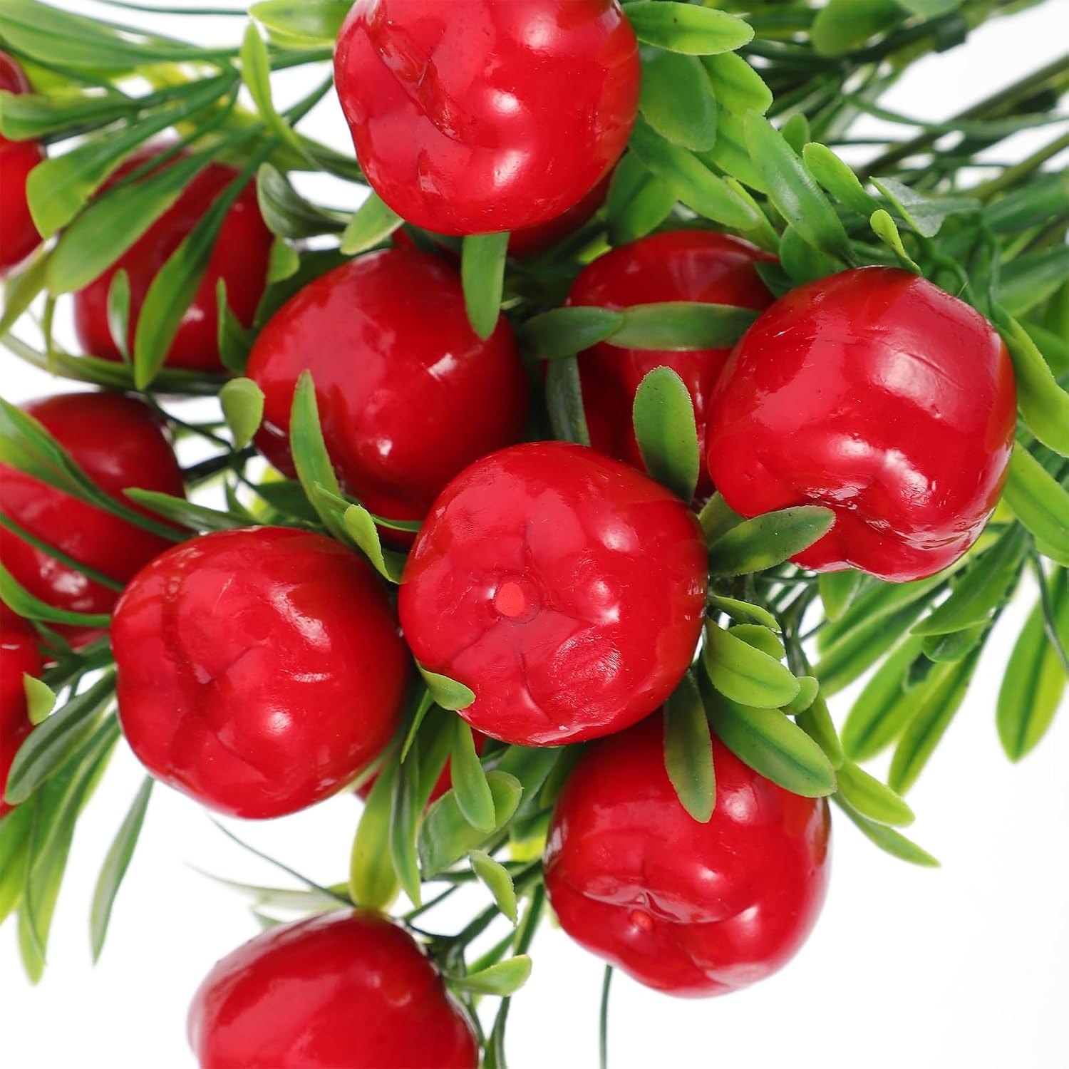 PRETYZOOM Artificial Apple Branches 2pcs Decor Vase