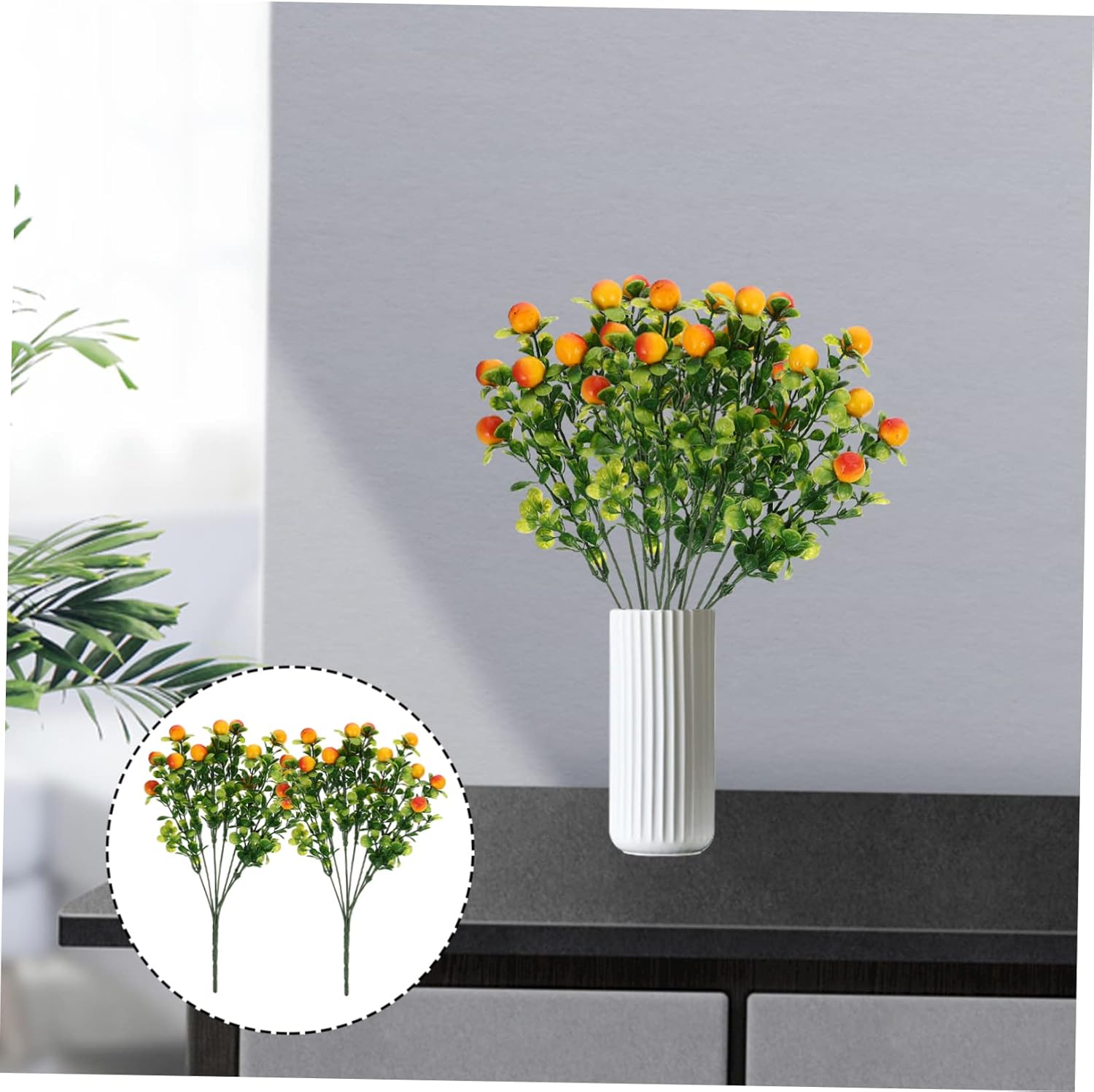 Cabilock 2pcs Artificial Fruit Branches for Home Decor