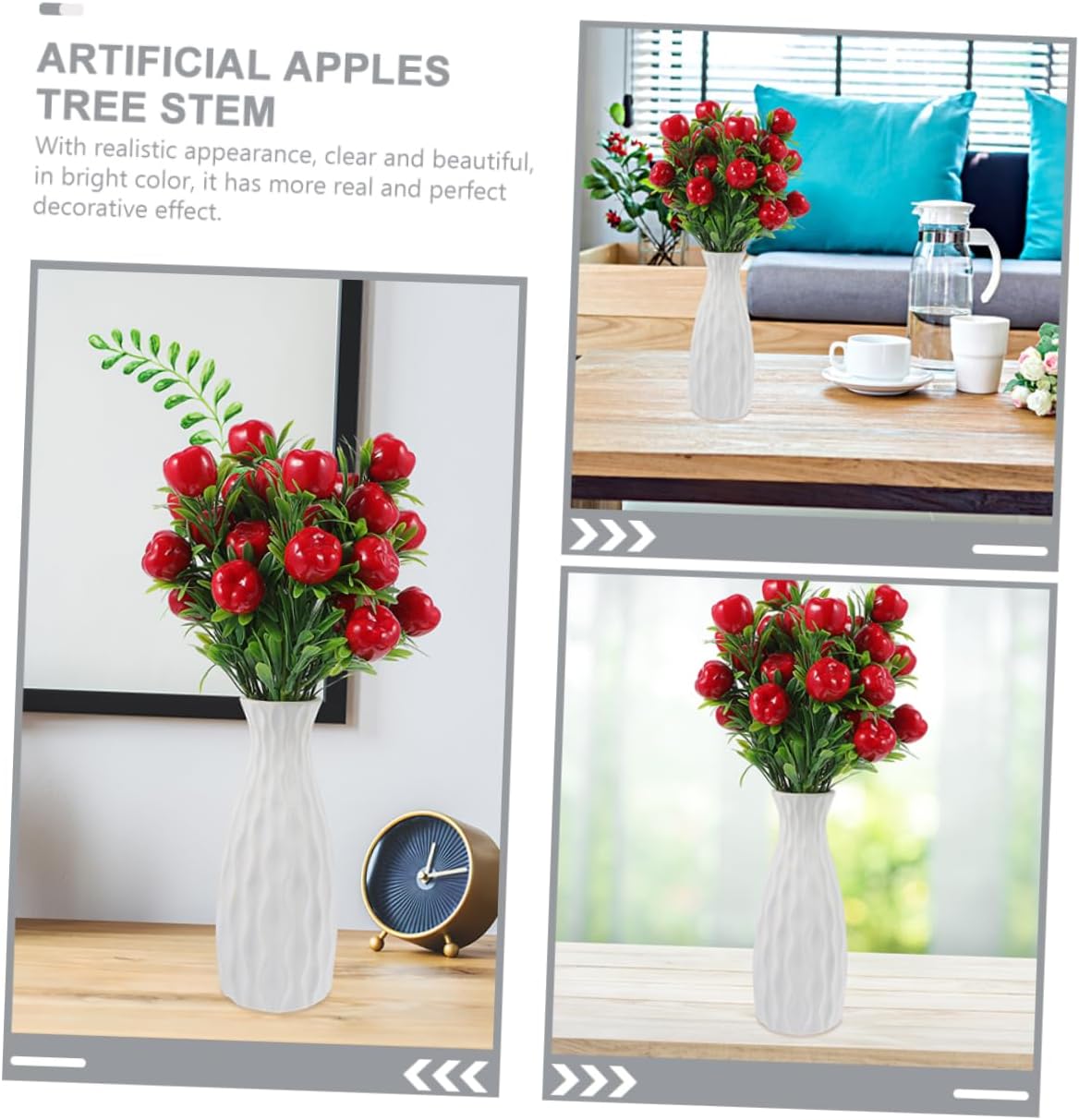 Unomor 4Pcs Artificial Fruit Branches for Home Decor