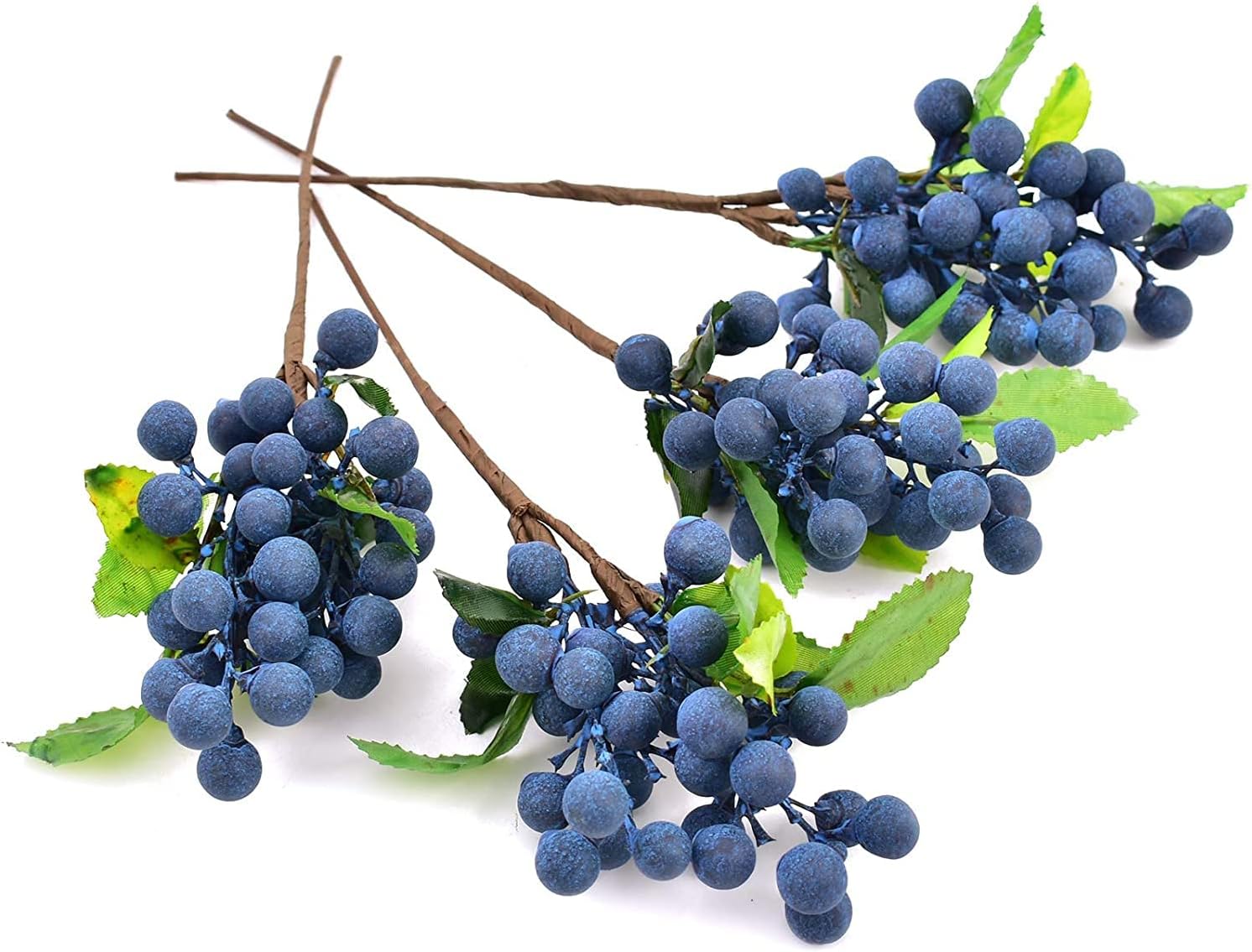 HUIANER Artificial Blueberries 4PCS with Stems