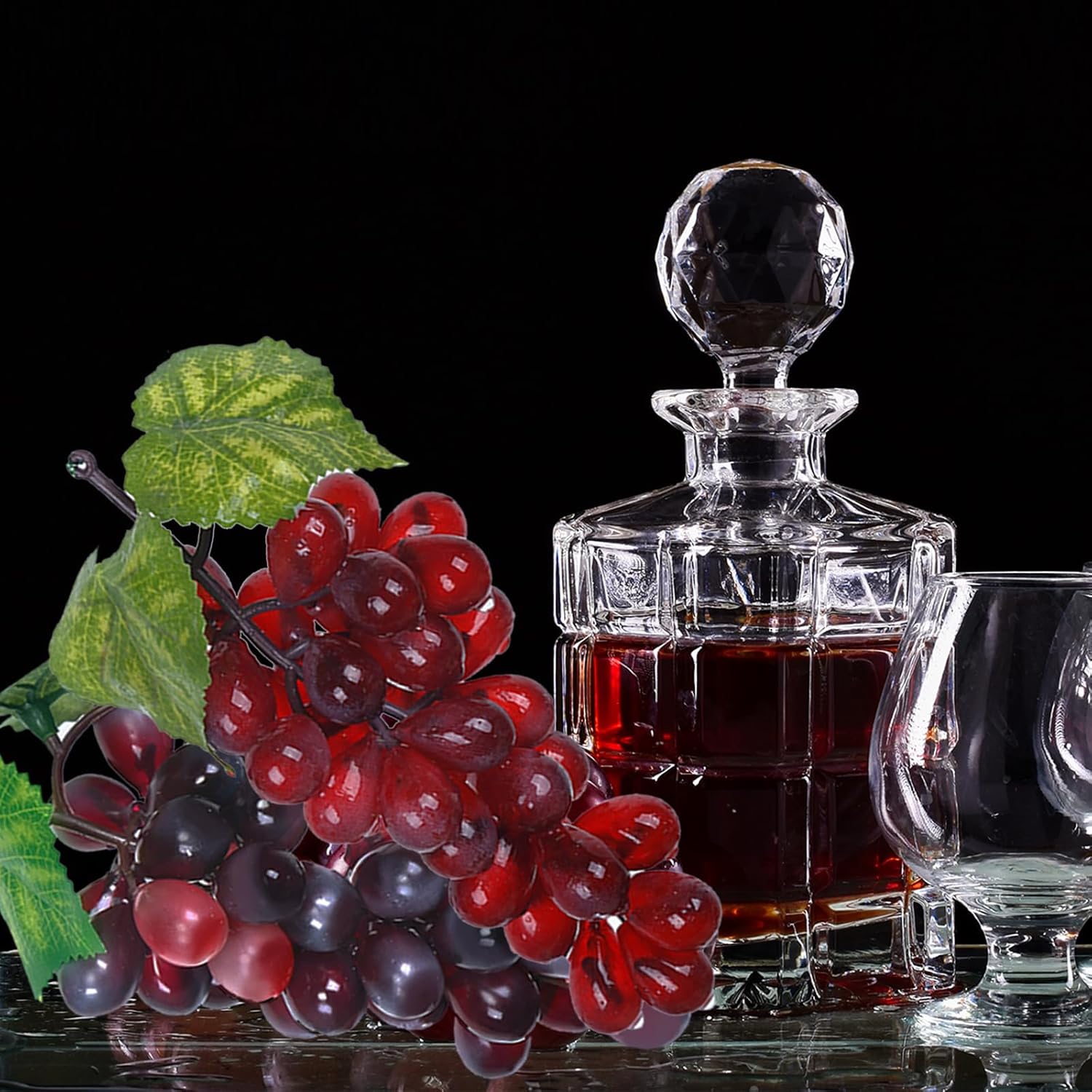 Tuxiaobu Artificial Grapes Decorations 3 Pcs Mixed