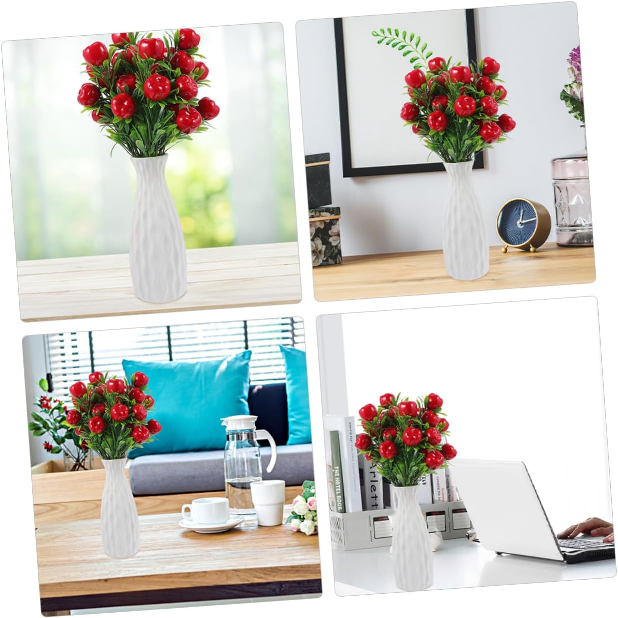 Unomor 4Pcs Artificial Fruit Branches for Home Decor